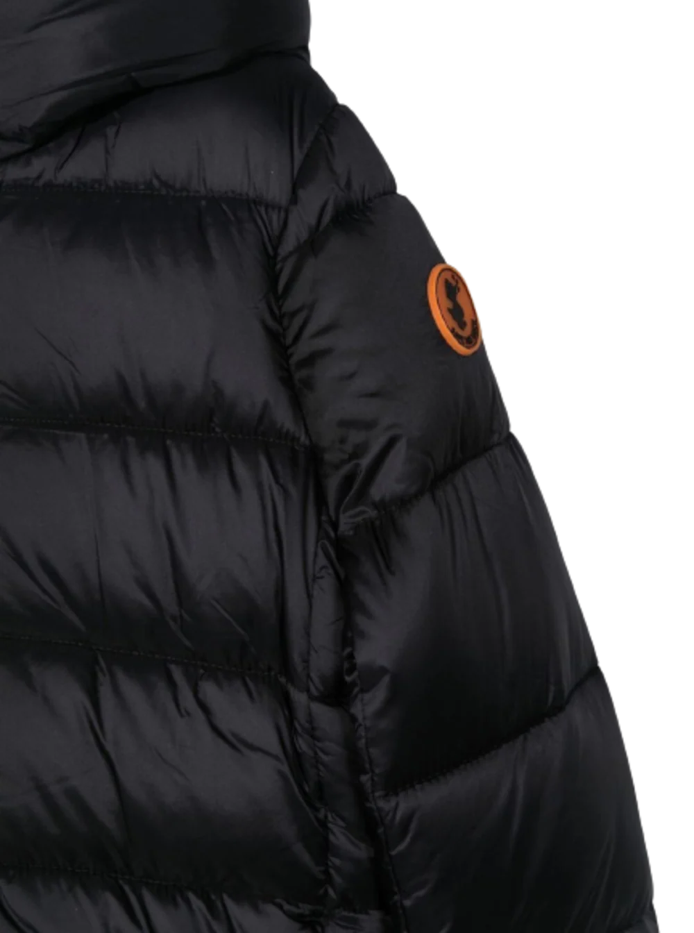 Save The Duck Kids Girls Black Gracie Puffer Jacket With Hood Nylon Down