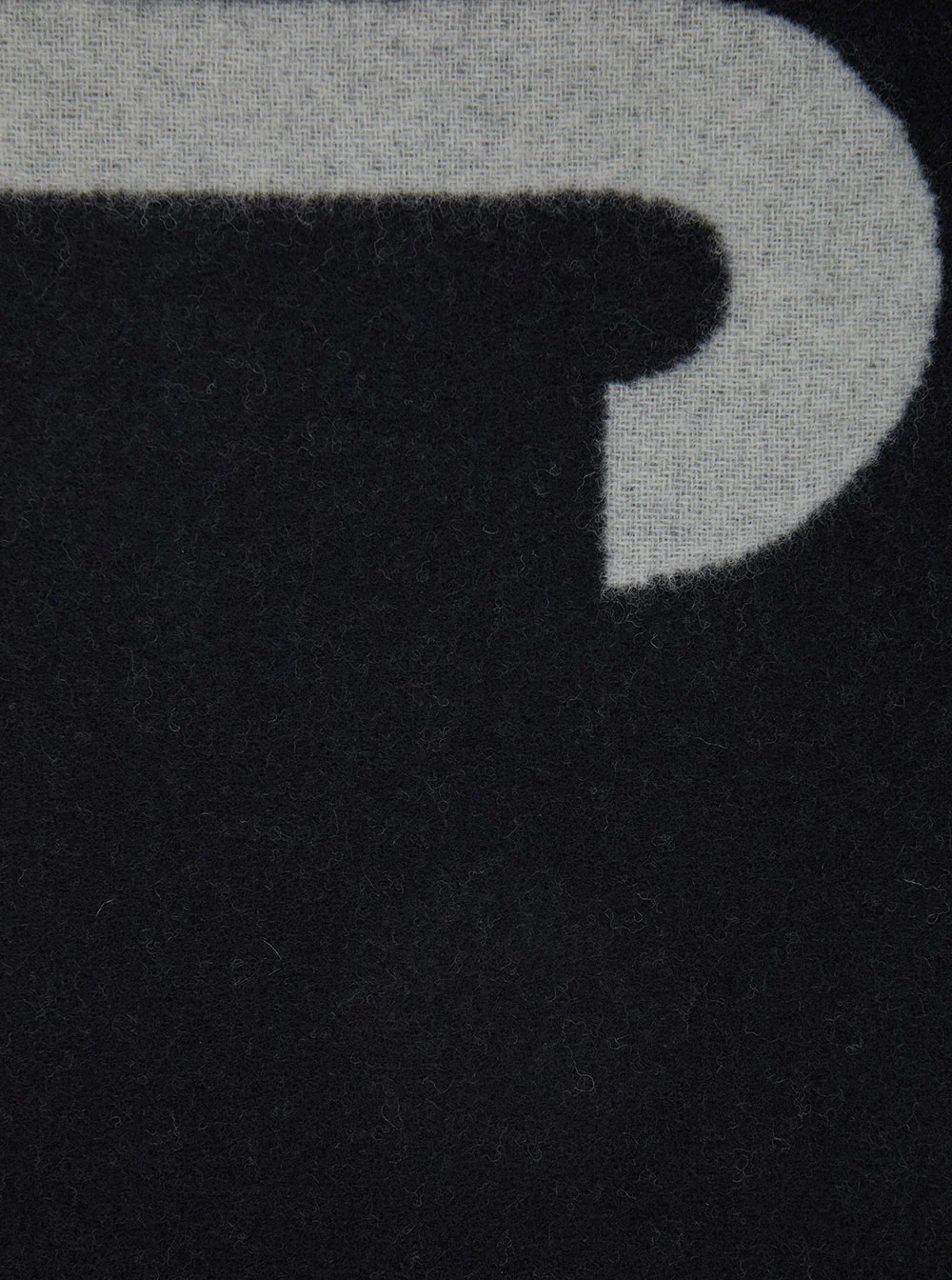 Scarf Lecharpe Jacquemus With Maxi Logo Lettering And Fringed Edge Black Wool Men Scarfs Foulards