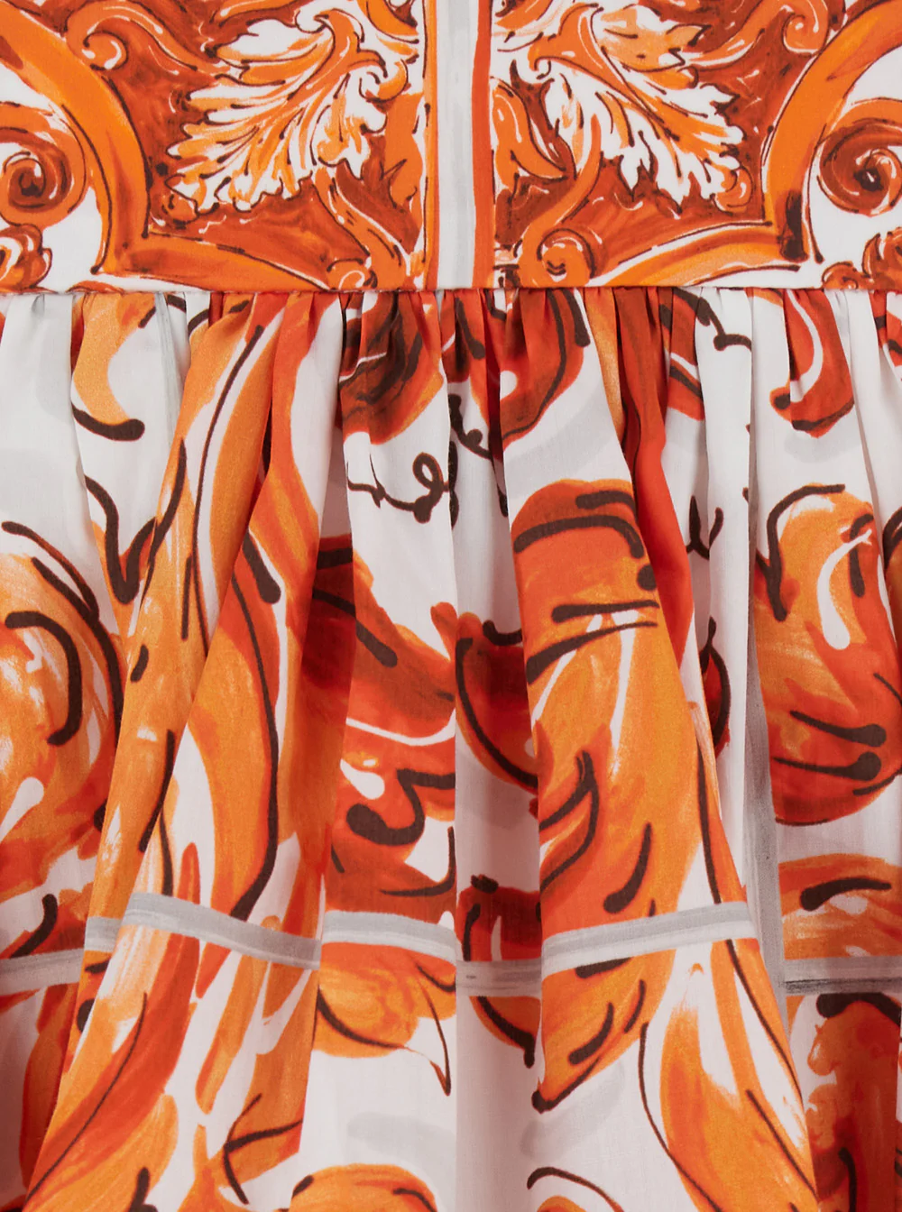 Dolce & Gabbana Maiolica Skirt Orange