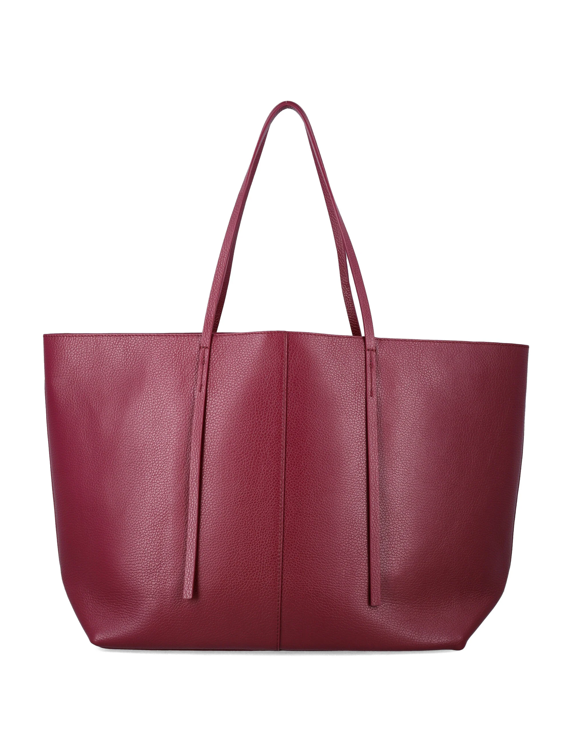 Abilla leather tote bag By Malene Birger Cabernet Cow