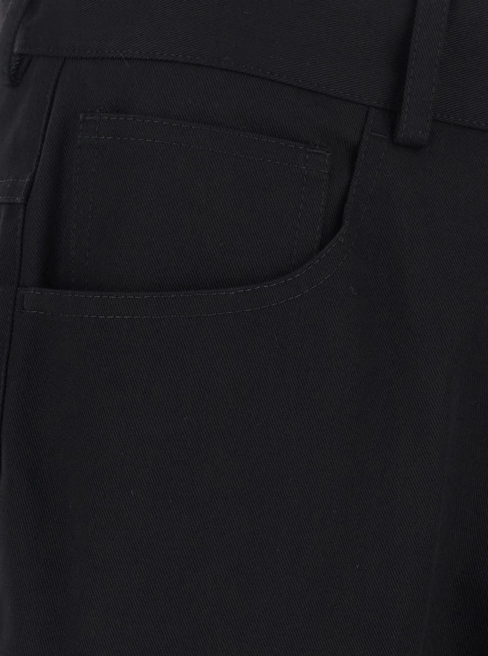 Amiri Black Slim Flat Pants With Cotton Details Trousers