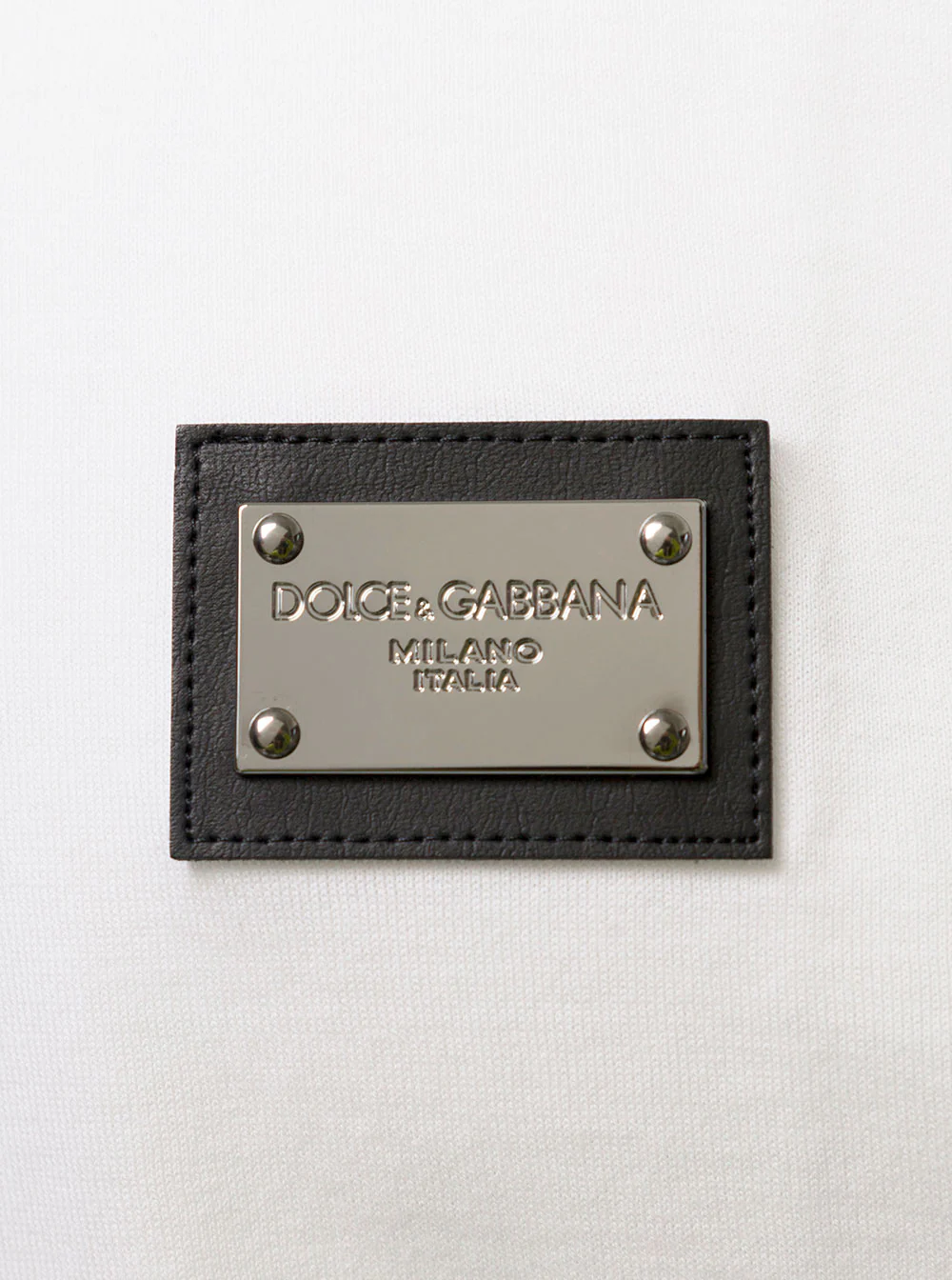 Dolce & Gabbana Crew Neck Logo White T-Shirt with Tag for Men Cotton Tshirts And Polo Shirts