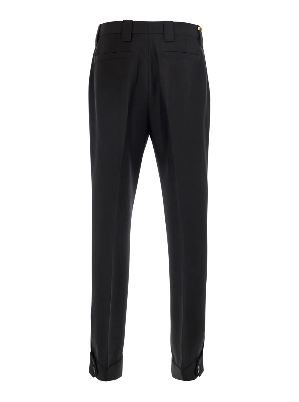 Versace LOOK 20 DOUBLE PLEAT WOOL PANTS Brown Mohair Trousers