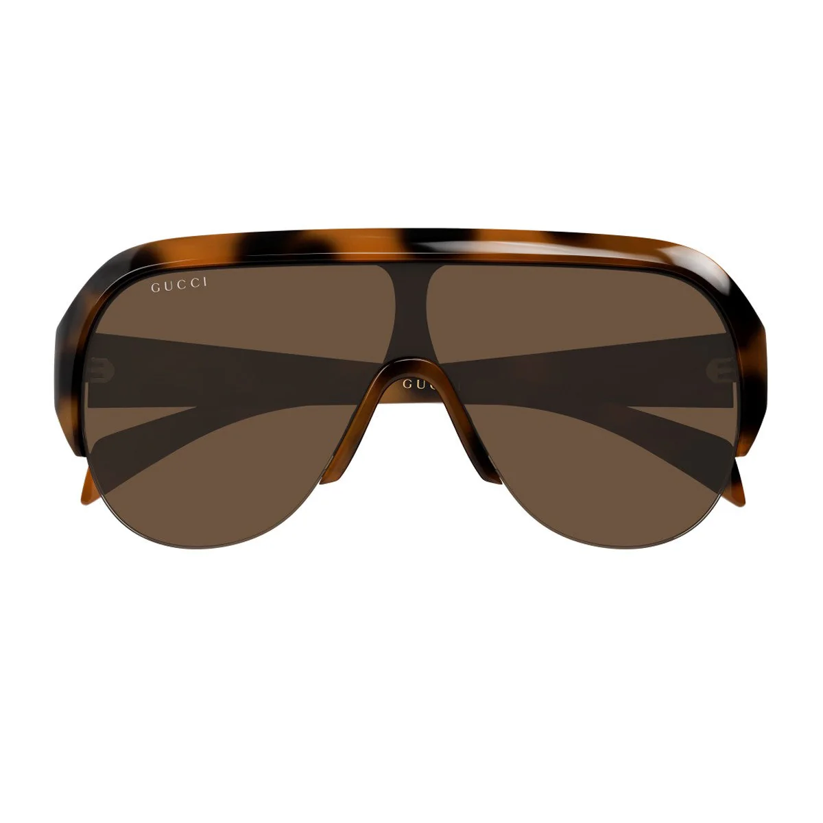 Gucci Gg2023s Linea Institutional Logo Havana Bio-inettato Sunglasses