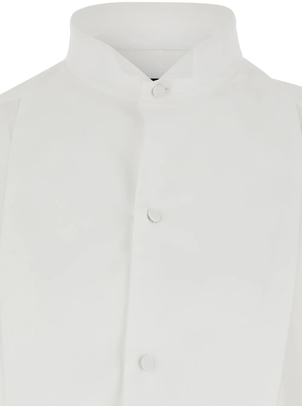 Tom Ford White Long-Sleeved Shirt with Tone-on-Tone Button Closure in Cotton for Men And Blouses