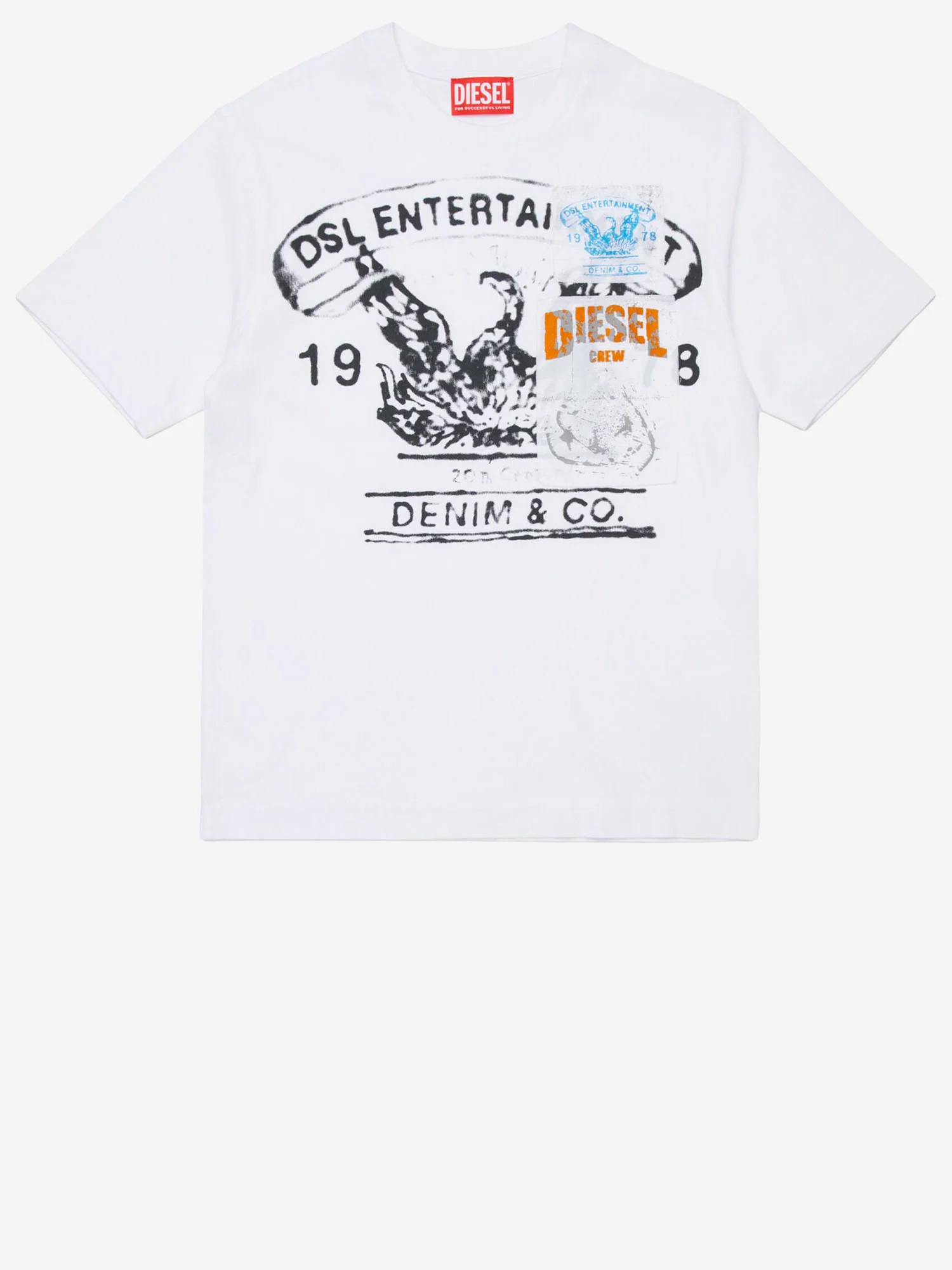 Diesel T-shirts and Polos White Cotone