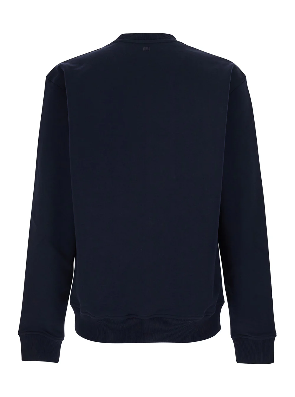 AMI Paris Blue Sweatshirt With Ami De Coeur Logo On The Front In Cotton Man Blu Sweatshirts
