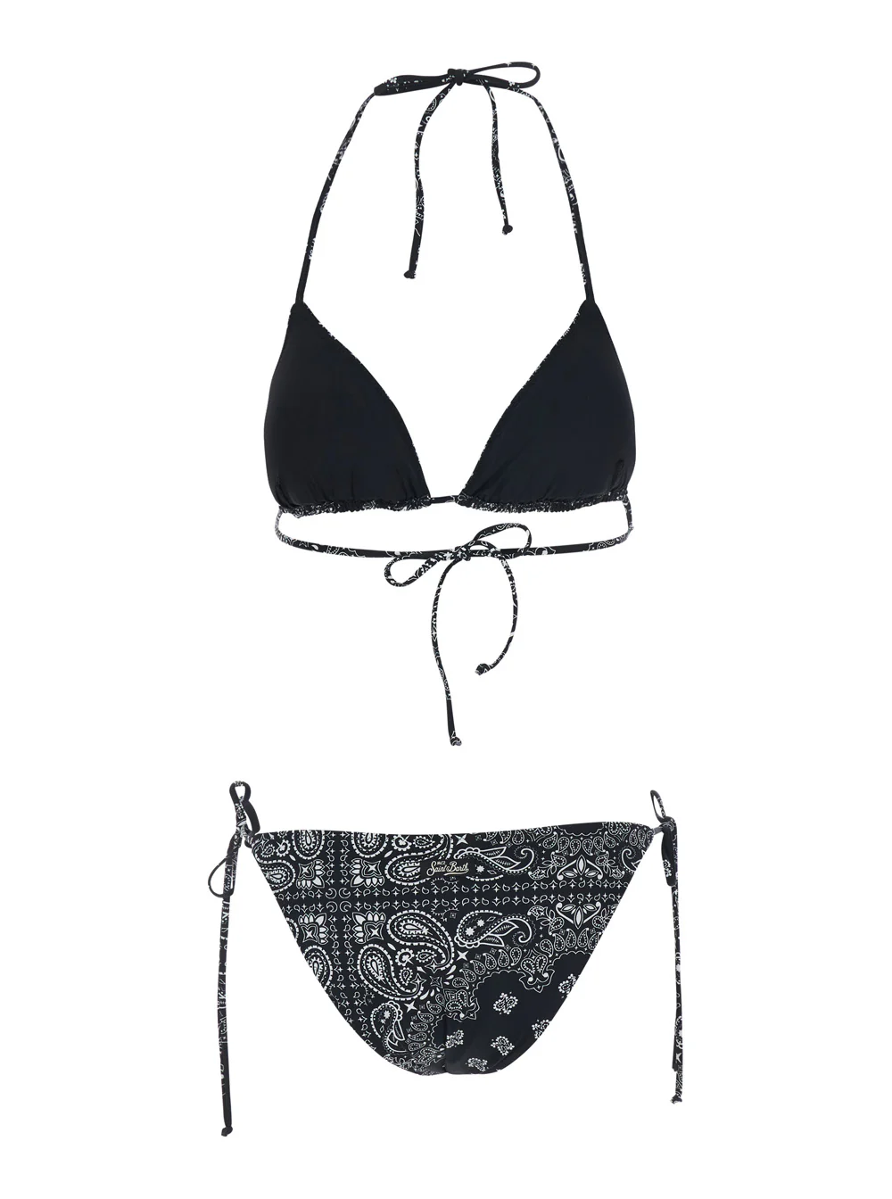 Mc2 Saint Barth Kids LEAH TEEN - BANDANNA ROUND 00 Black Bikini Beachwear