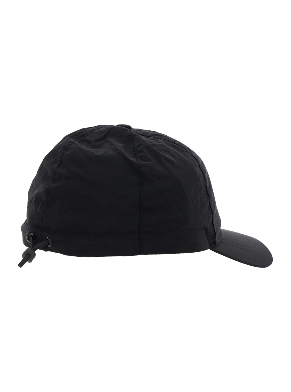 Stone Island Kids Black Baseball Cap with Tonal Logo Patch in Nylon Boy Polyamide Fibers Hats And Gloves