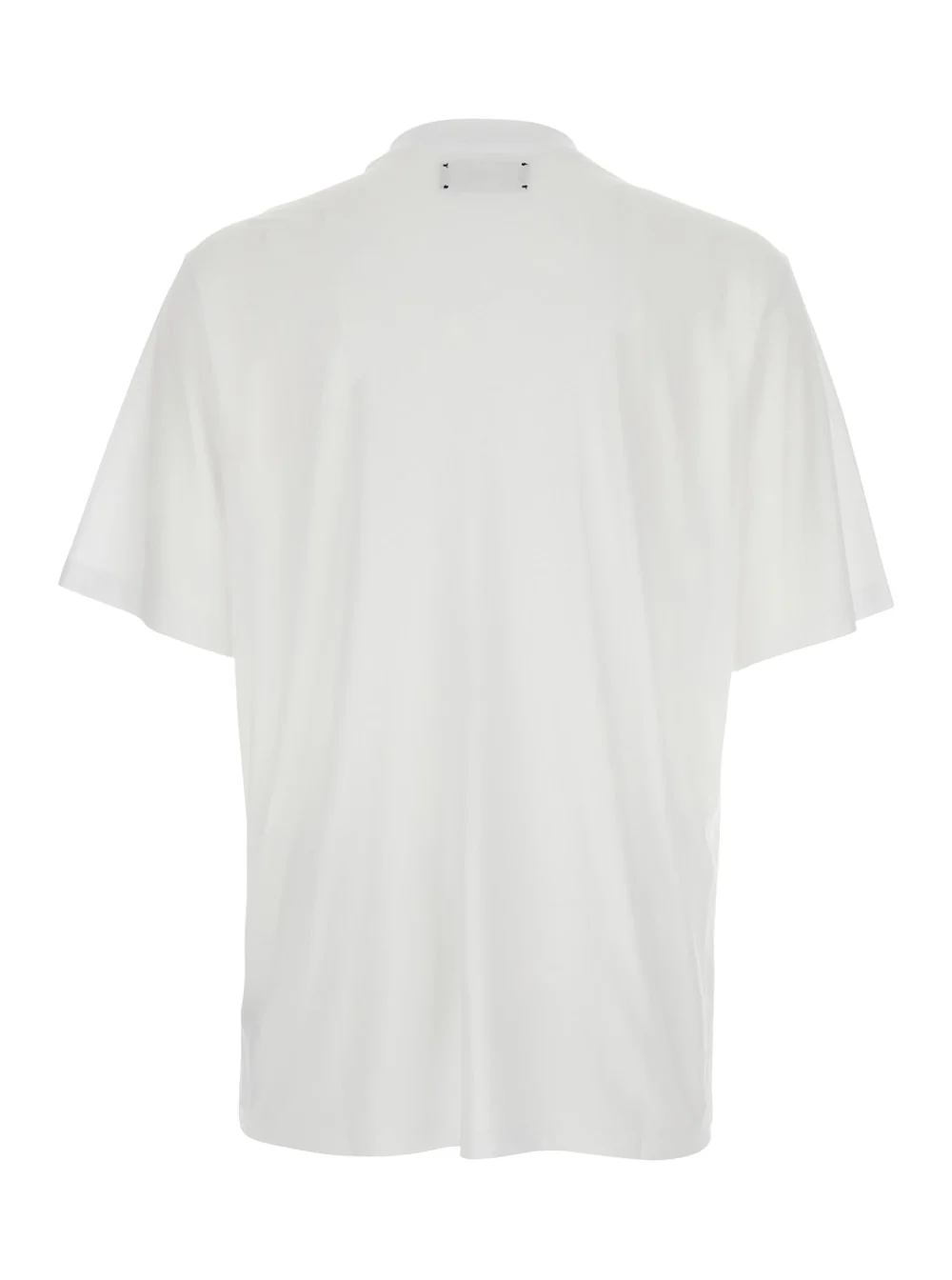 Amiri White T-Shirt With Logo Detail On The Front Cotton For Men Tshirts And Polo Shirts