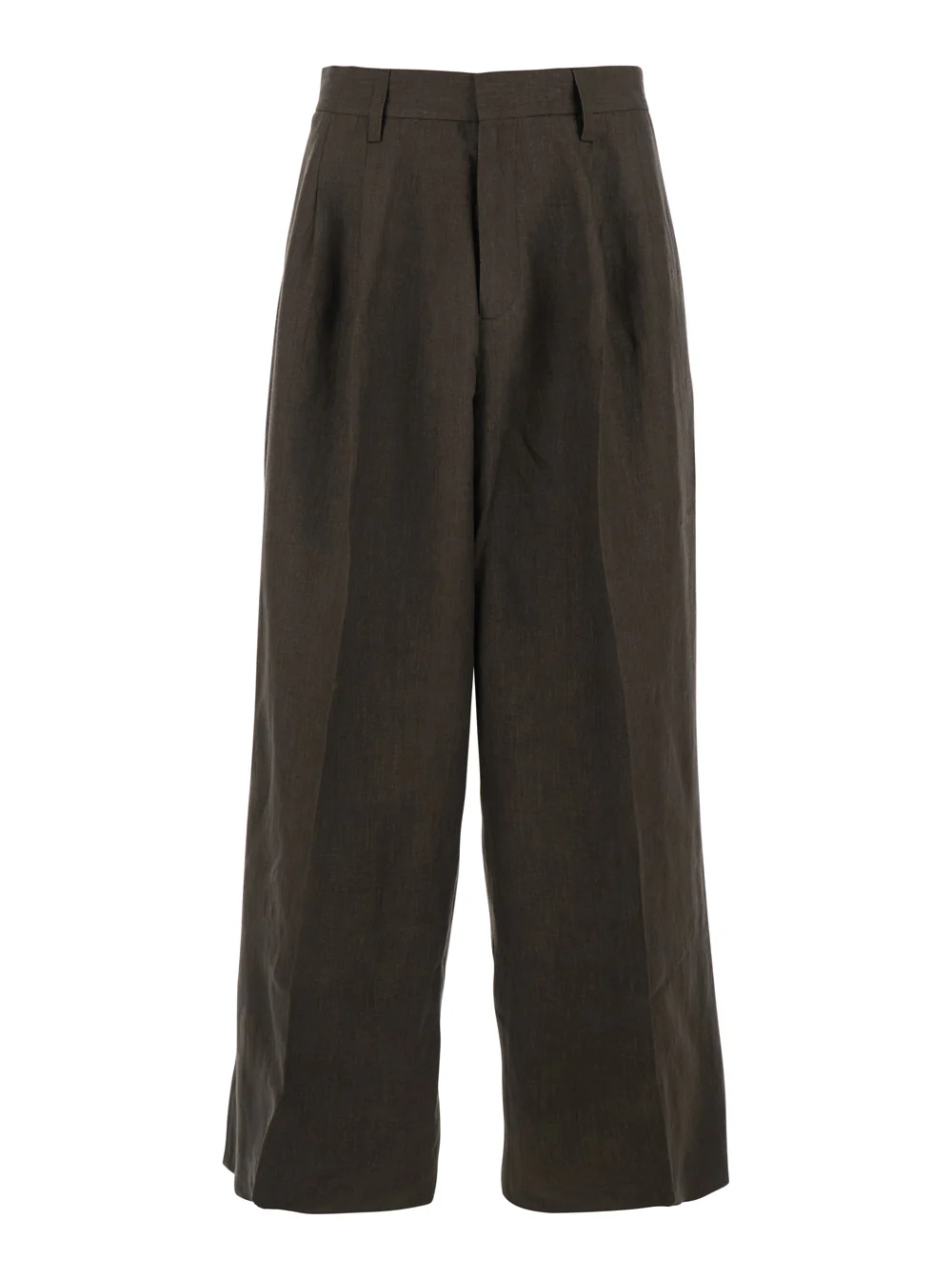 Erl Brown Linen Pants with Two Side Pockets for Men Trousers