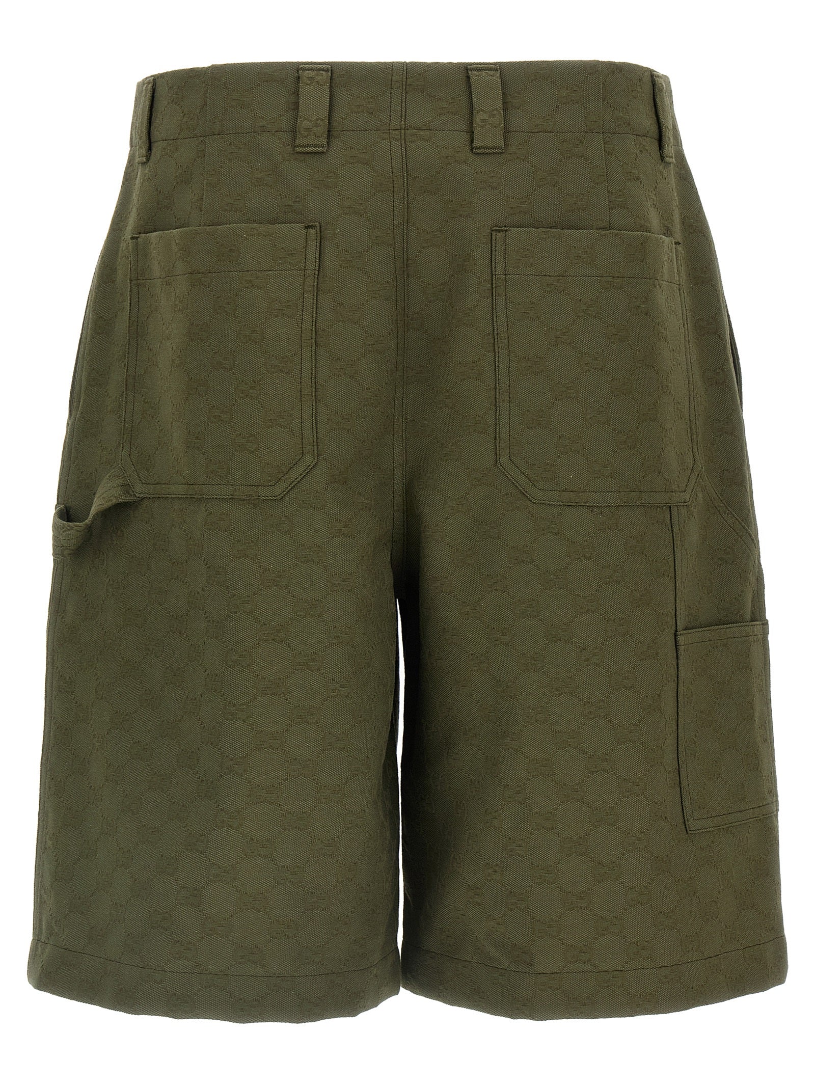 Gucci Bermuda GG Green Cotton Bermuda, Short