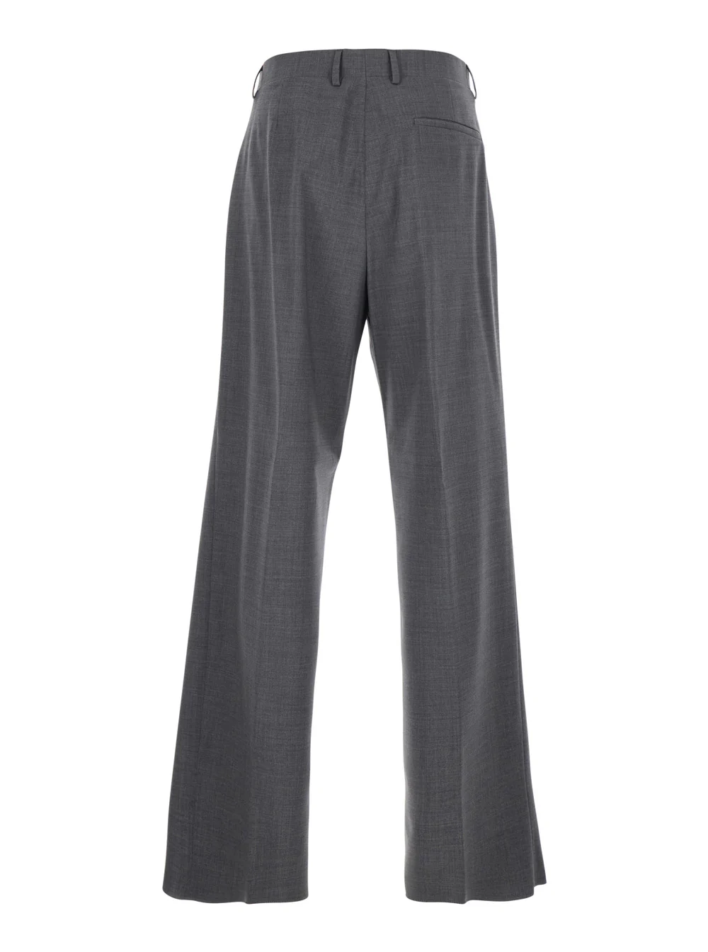 Emporio Armani Tailored Gray Wool Trousers with Back Welt Pocket for Women Grey Virgin Elastane