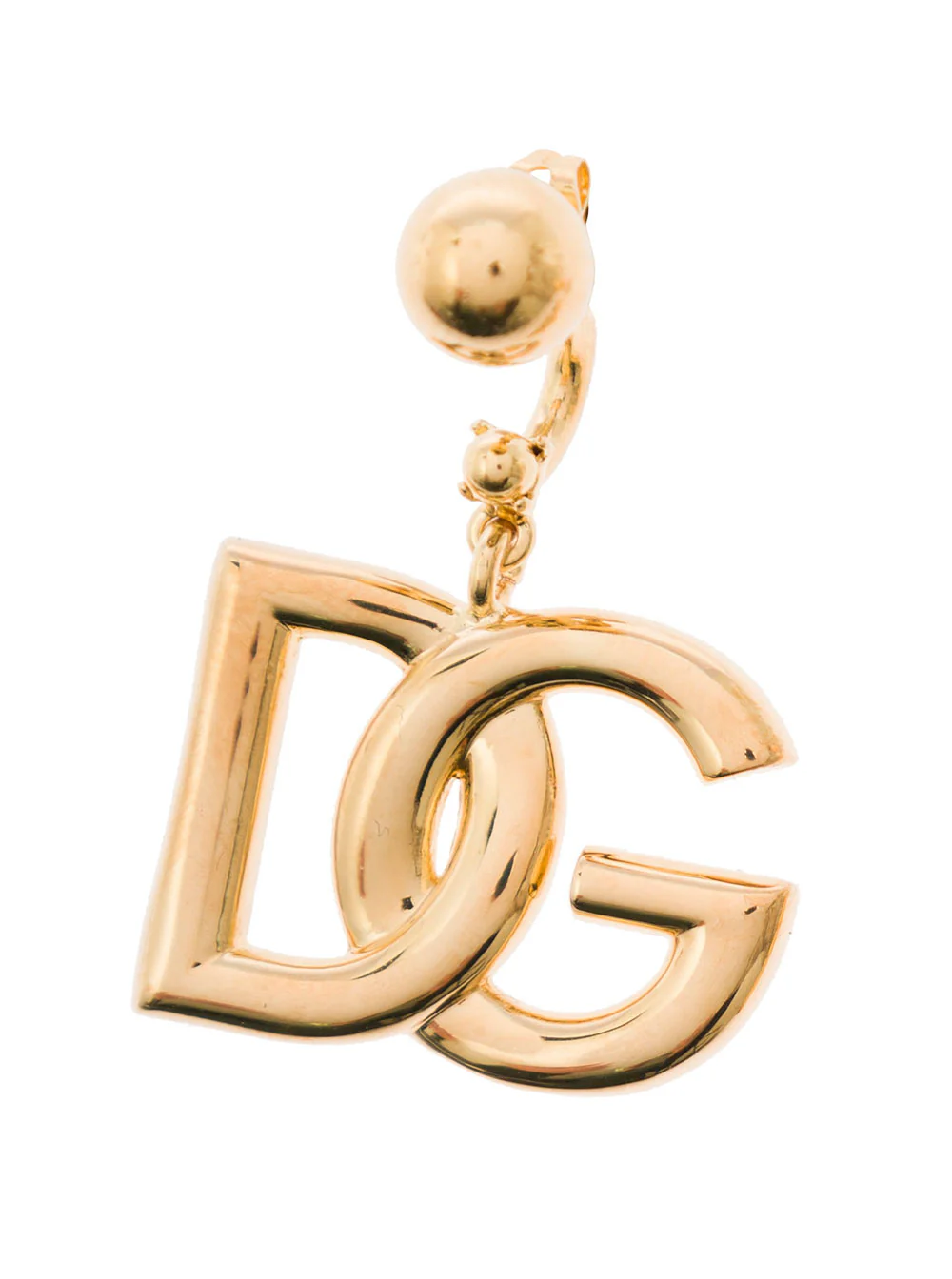 Dolce & Gabbana Gold Dg Logo Drop Earrings For Women Metallic Brass