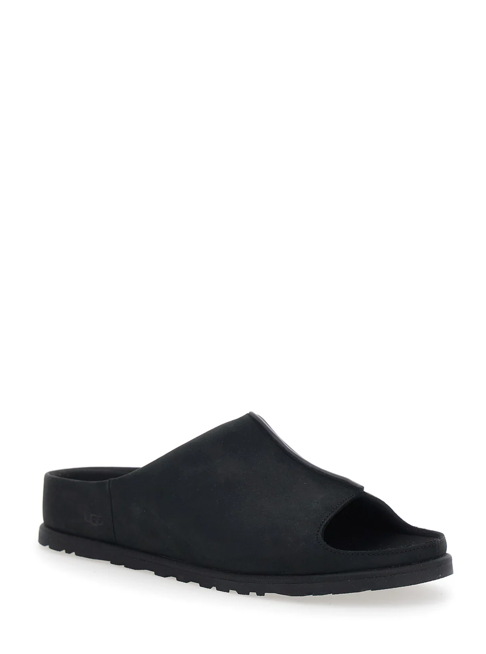 UGG M OTZO SLIDE Black Sandals with Leather Details for Women Flat Shoes