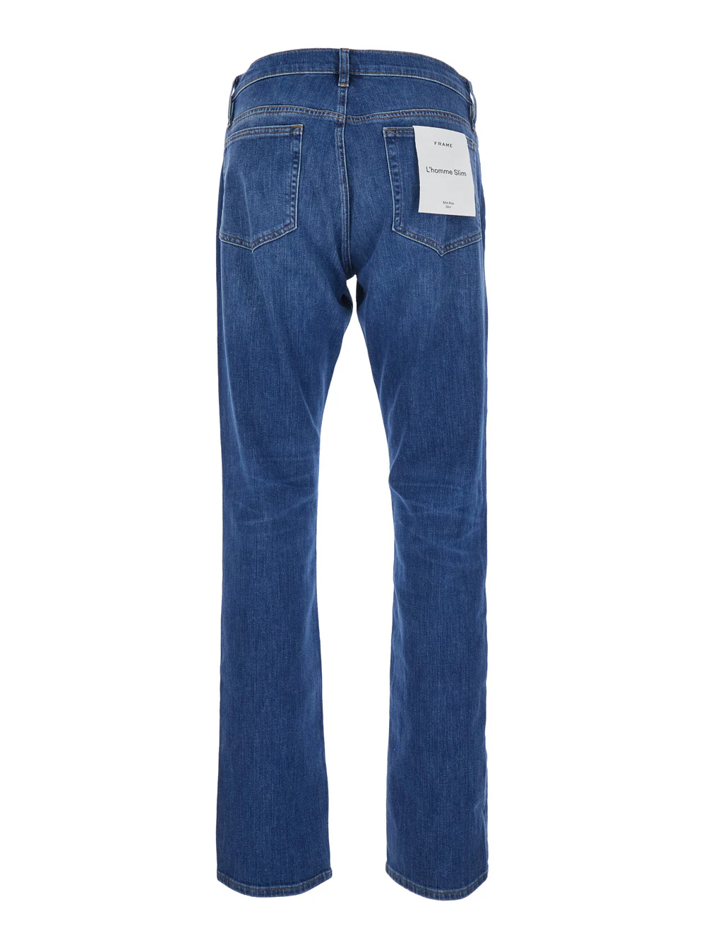 Frame Lhomme Slim Jeans With Design And Blue Denim Fabric For Men Blu