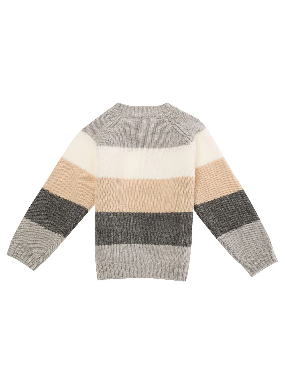 Il Gufo Kids Multicolor Sweater With Stripe Motif And Buttons Wool Baby Virgin Jersey