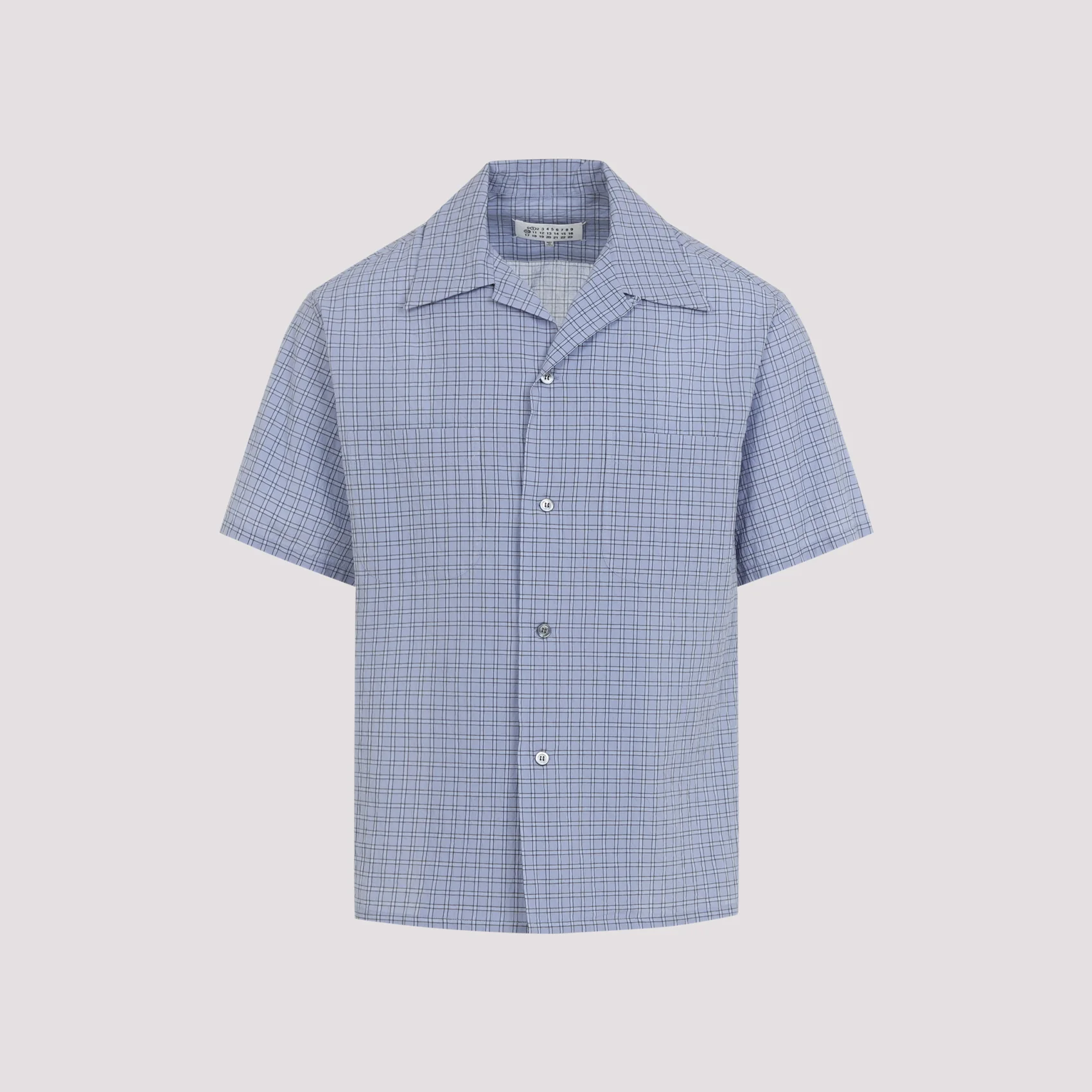 Maison Margiela Linen Shirt Blue Cotton