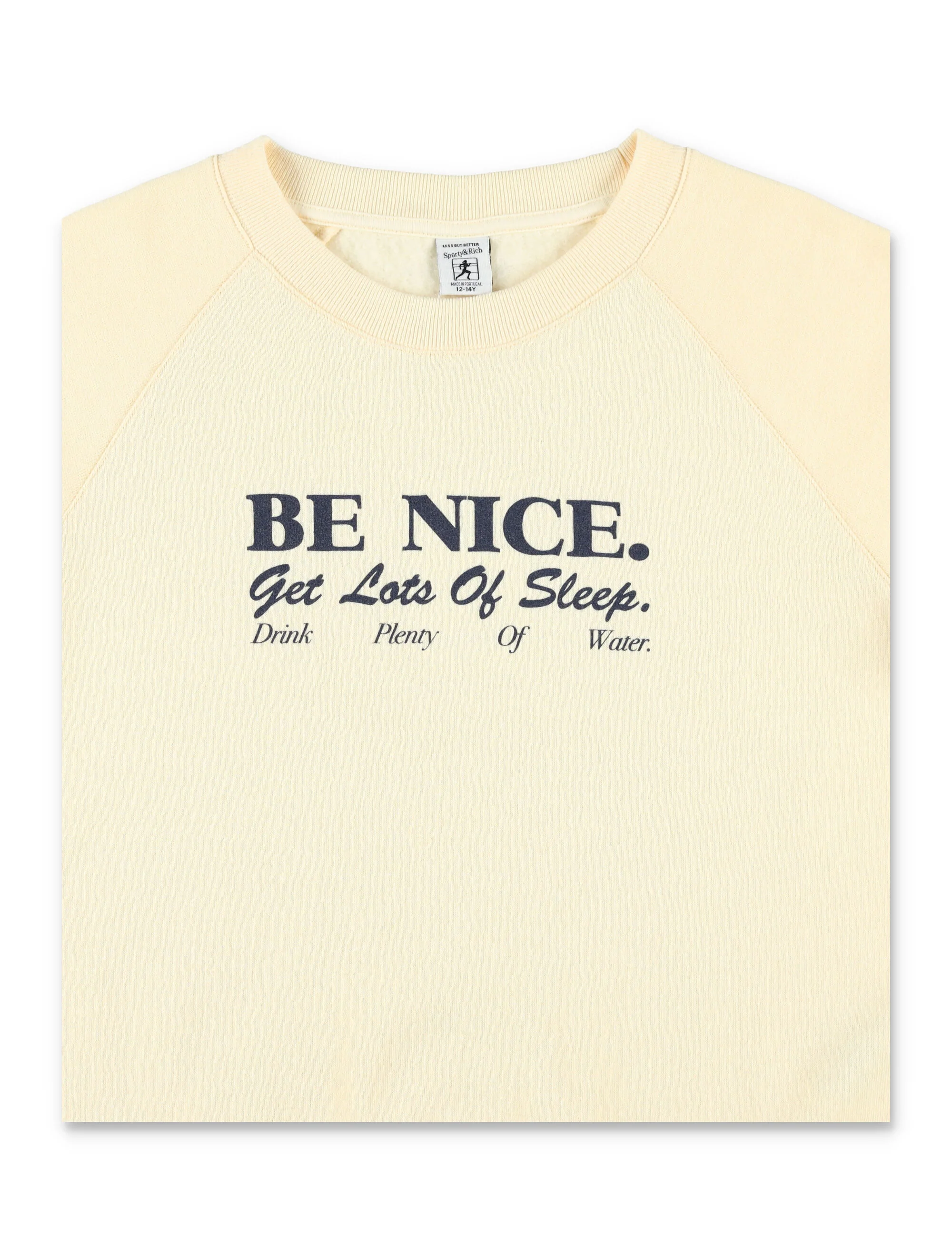 Sporty & Rich Be Nice Kids Sweatshirt Cream Almond Cotton