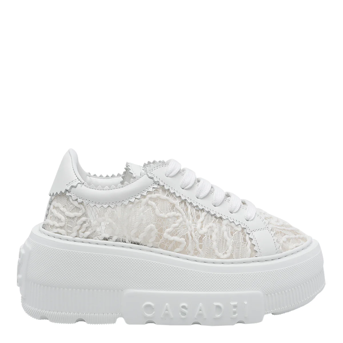Casadei Sneakers White Fabric/rubber Sole