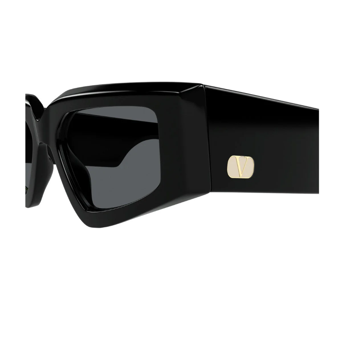 Ottica Lucciola Valentino Vg0006s Linea V Logo Black Acetato Riciclato Sunglasses