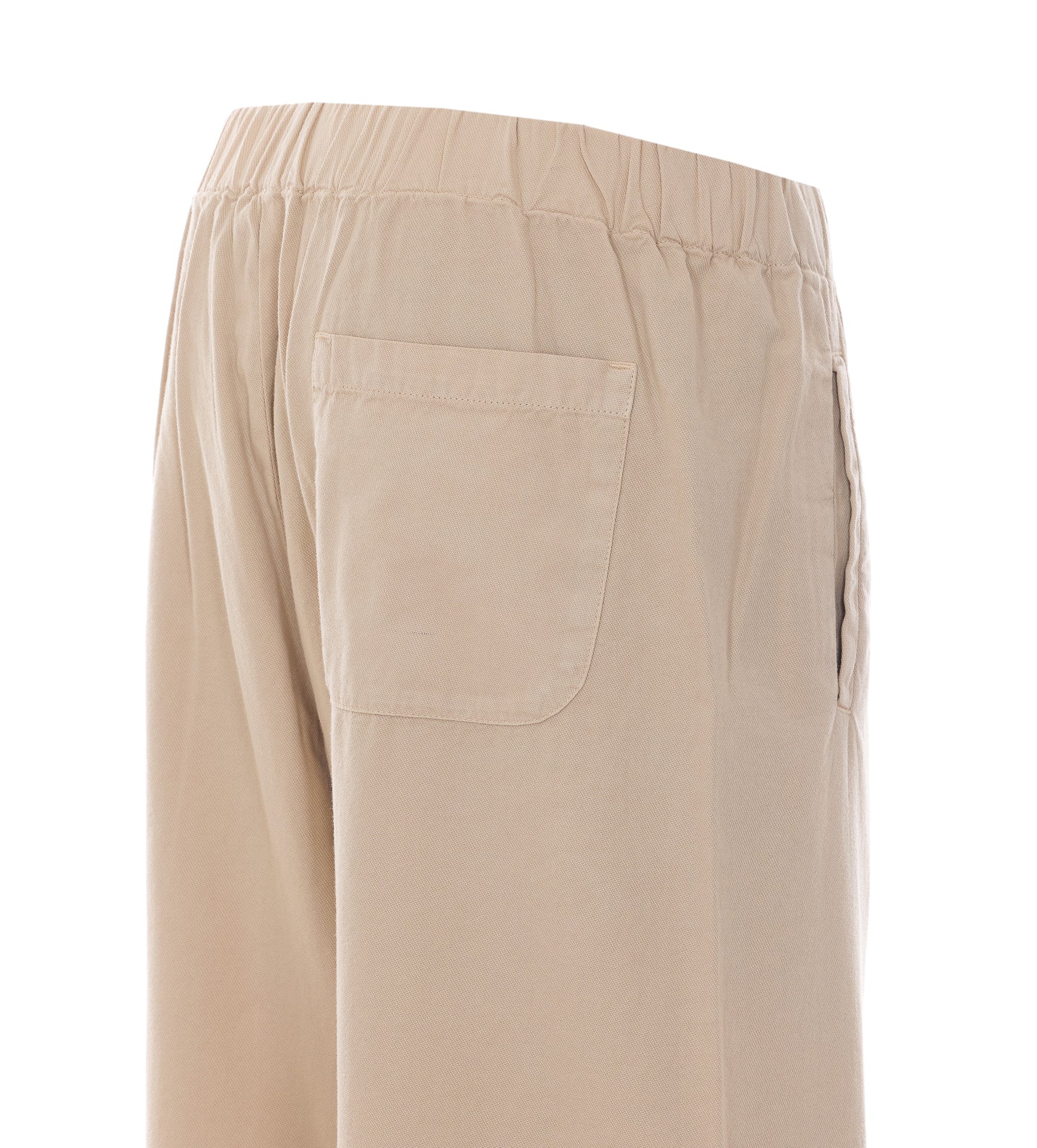 True Avenue Trousers Beige Cotton