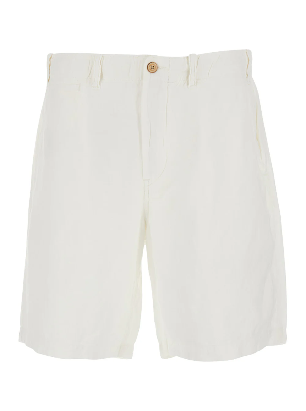 Polo Ralph Lauren White Bermuda Shorts In Linen for Men And