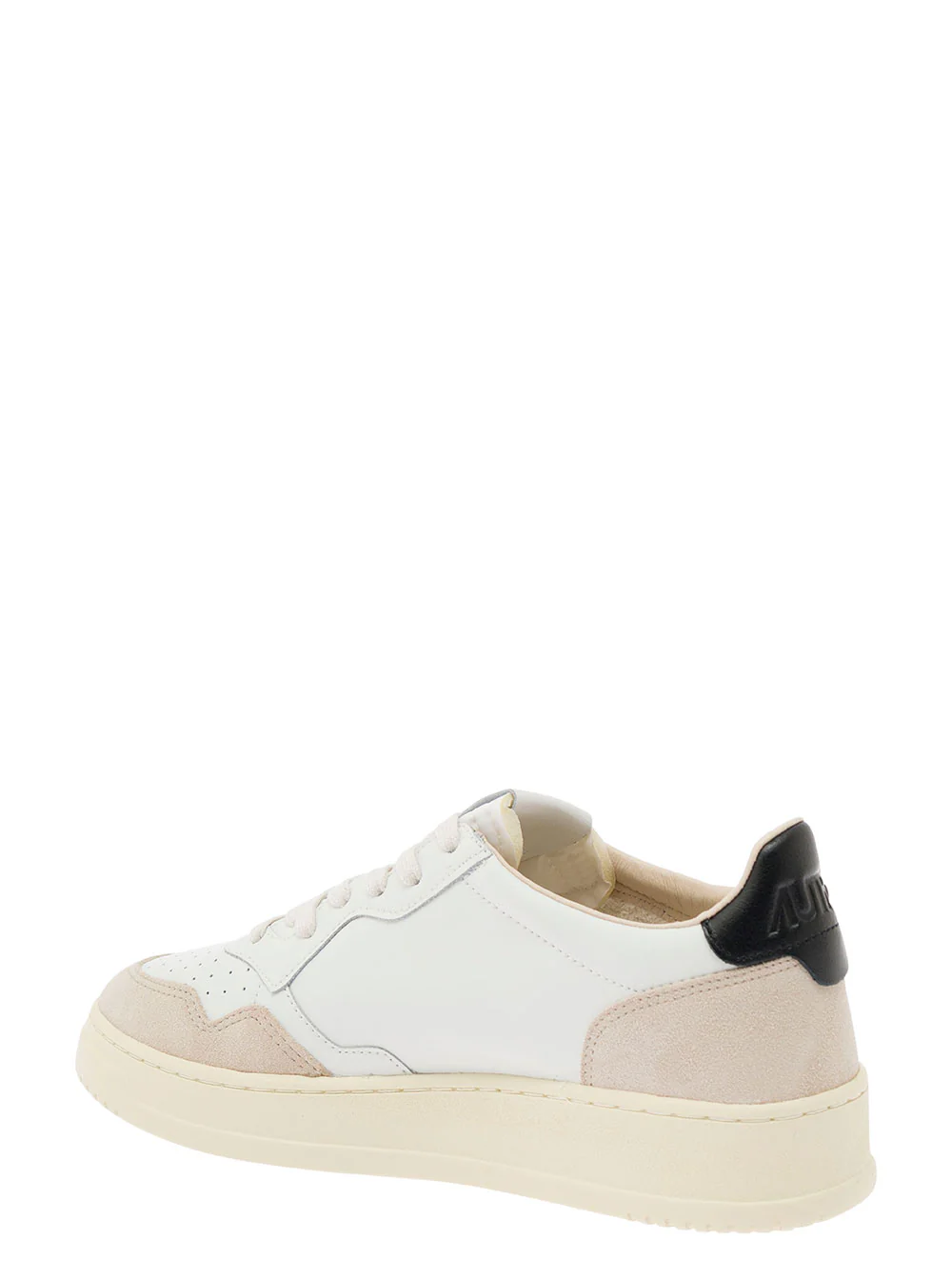 Autry Low Top Sneaker Medalist With Beige Suede Details White Leather Men