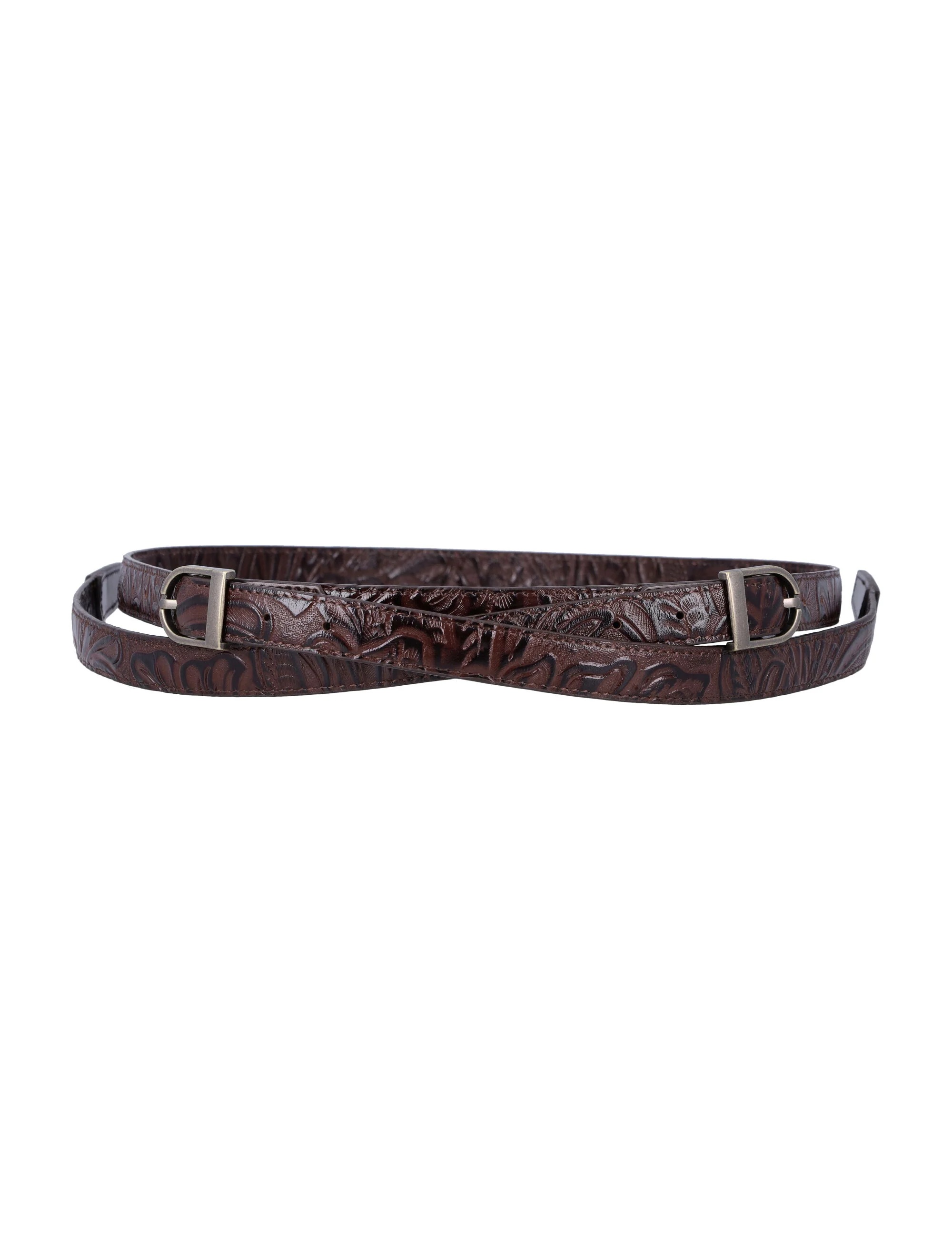 Low Classic Leather Two-Way Buckle Belt Brown Cow