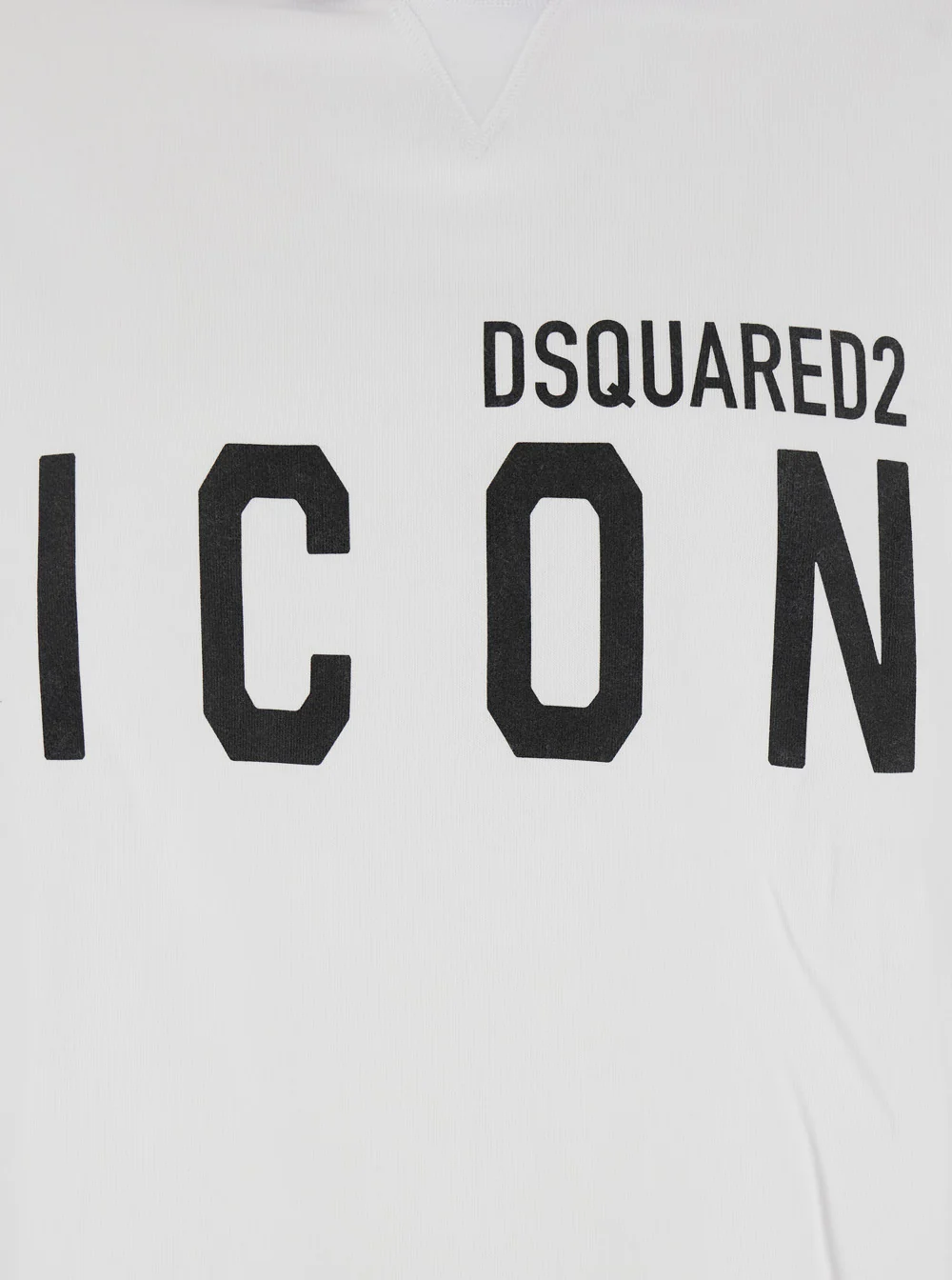 Dsquared2 White Cotton Hoodie with Front Logo Print for Men Sweatshirts