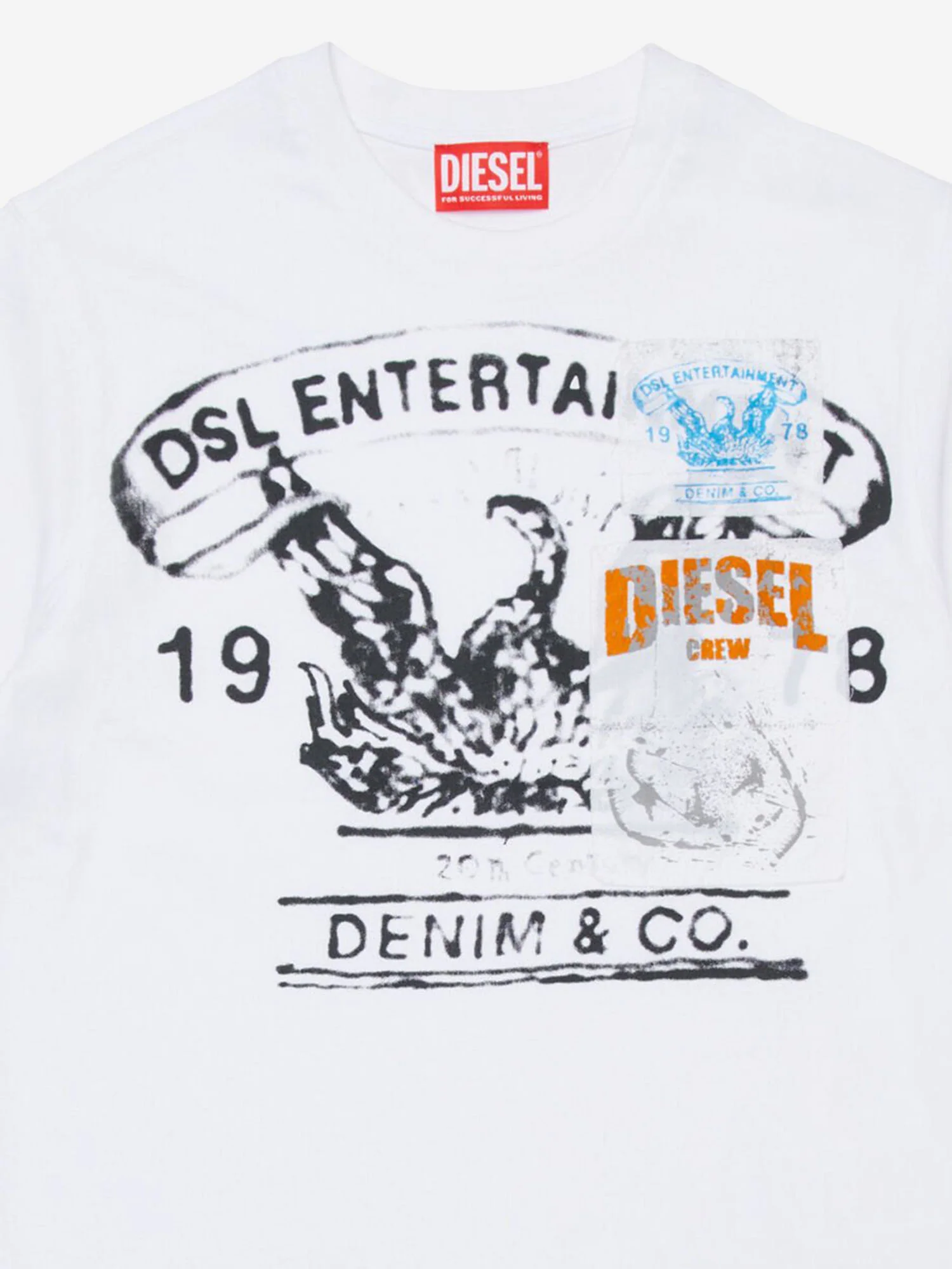 Diesel T-shirts and Polos White Cotone