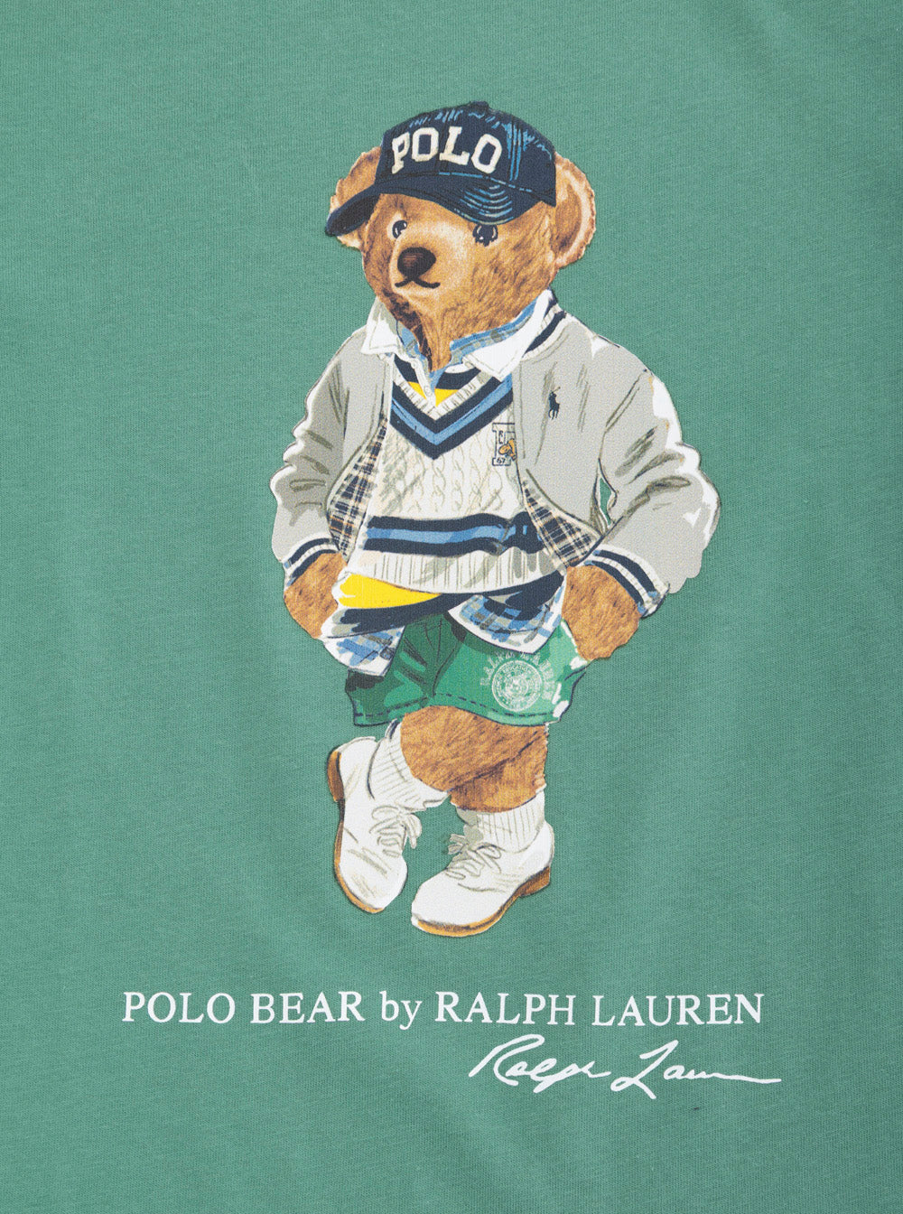 Polo Ralph Lauren Kids Green Crewneck T-Shirt With Maxi Logo Print On The Front Cotton Boy Tshirts And Polo Shirts