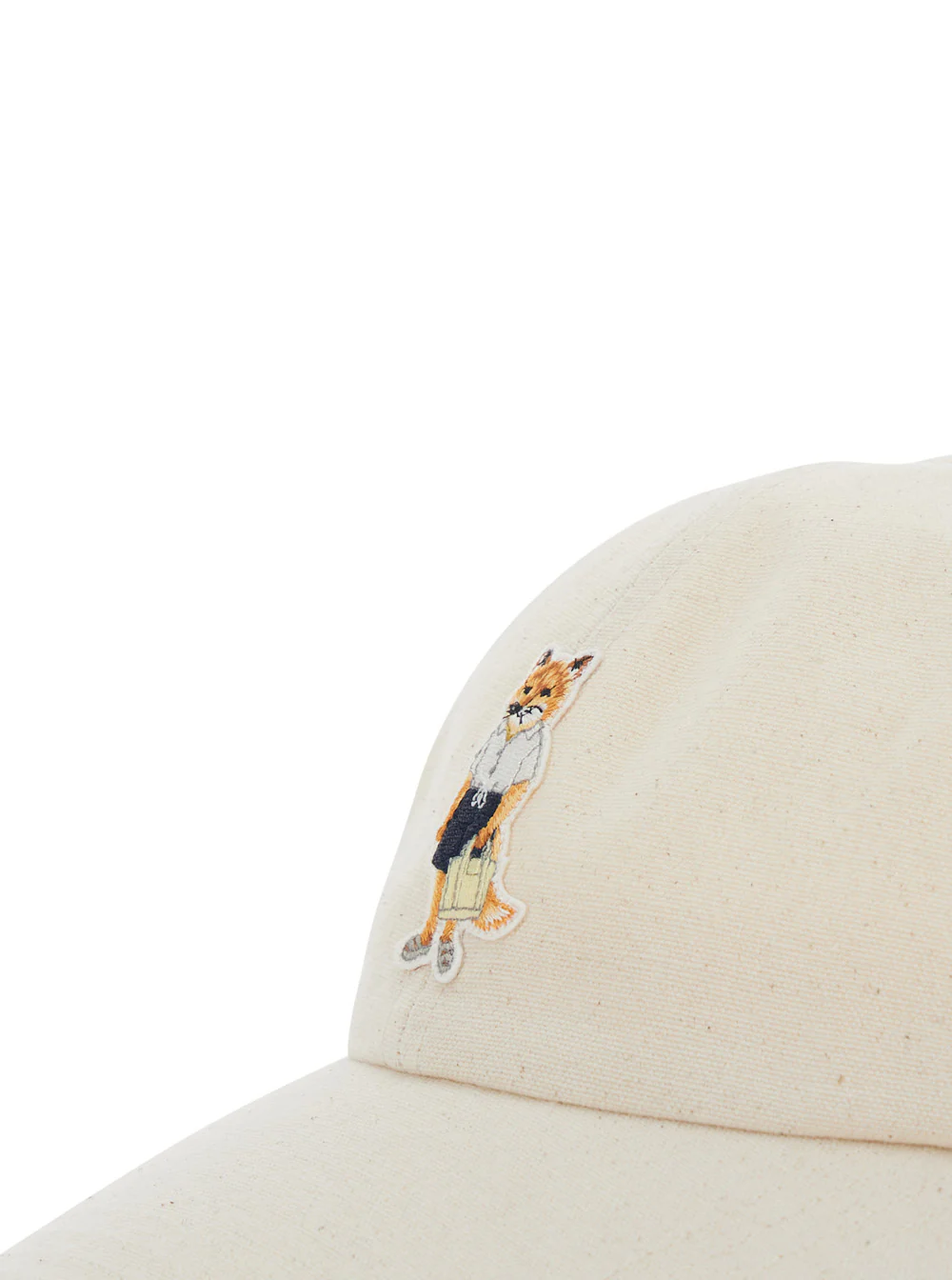 Maison Kitsuné Hat Dressed Fox Beige With Embroidered Logo In Cotton Unisex And Gloves