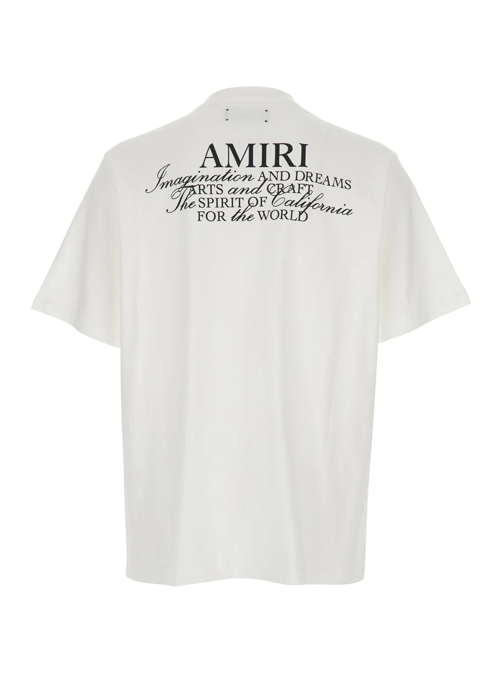 Amiri White T-Shirt With Spirit Print On The Front Cotton For Men Tshirts And Polo Shirts