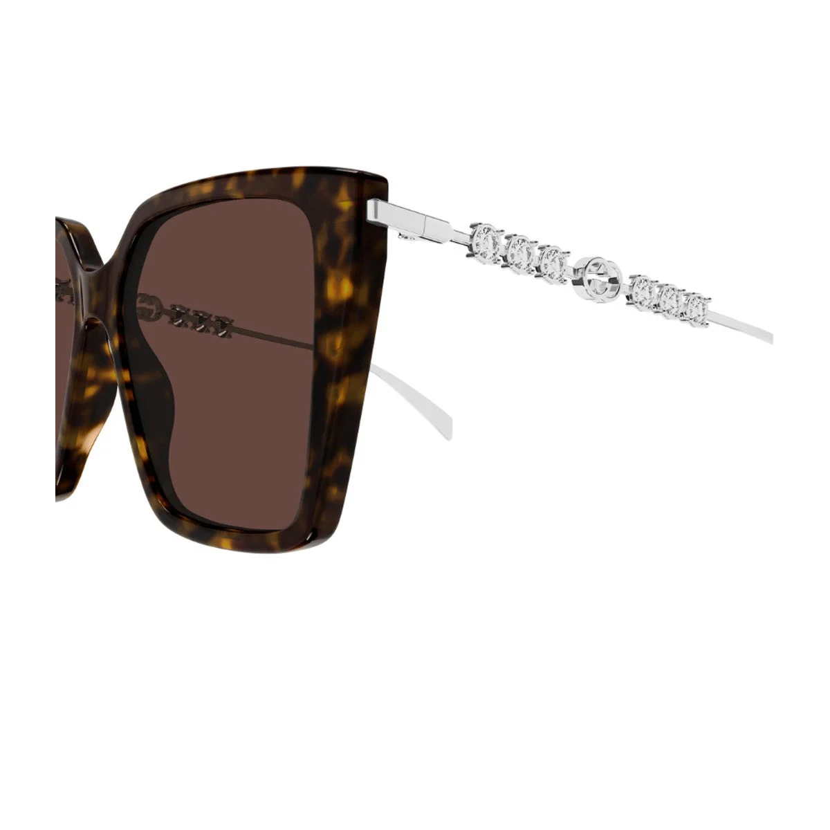 Gucci Gg1967s Linea Emblem Havana Acetato/metallo Sunglasses