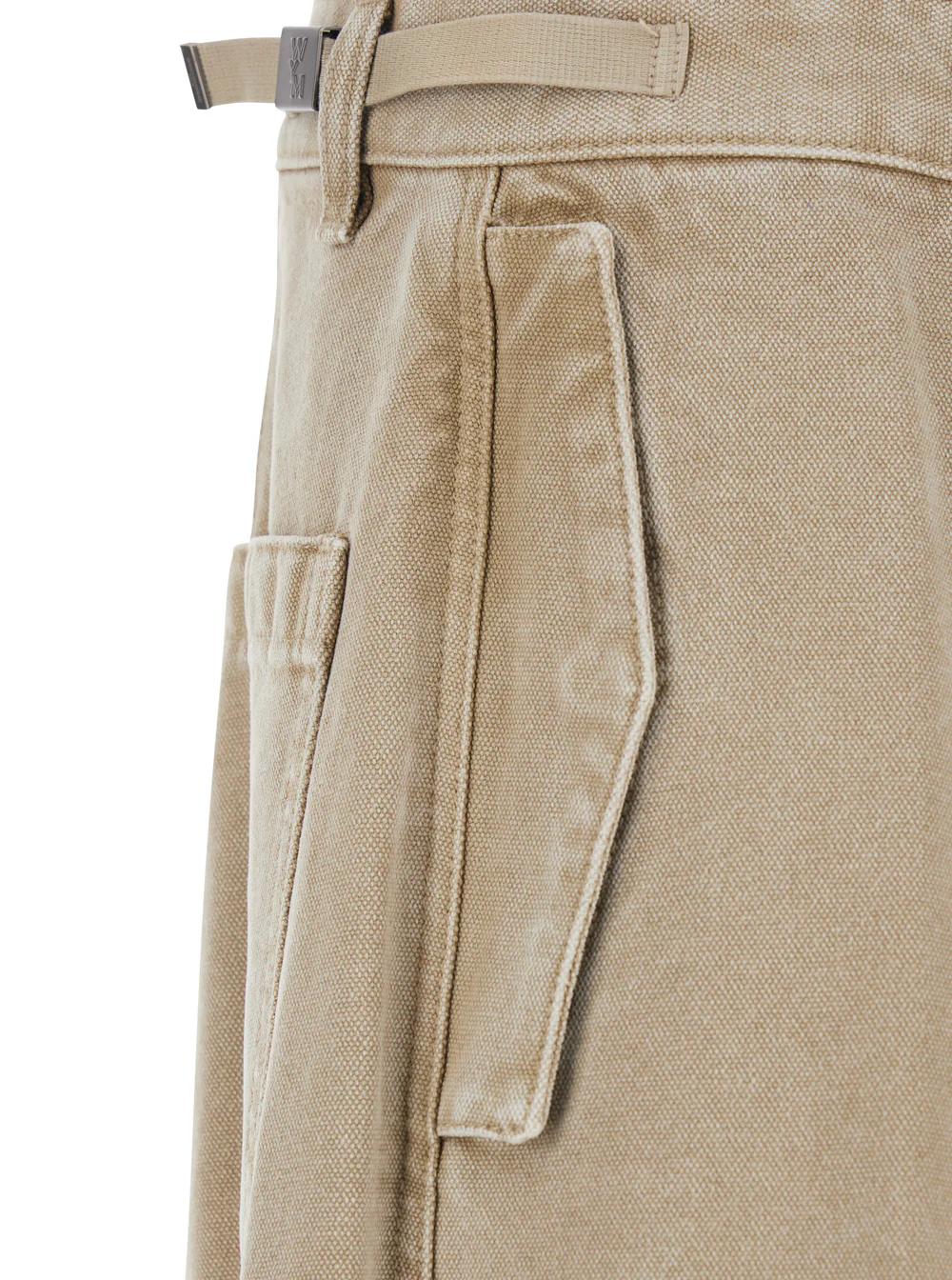 Wooyoungmi Beige Pants with Belt Loops in Cotton Man Trousers