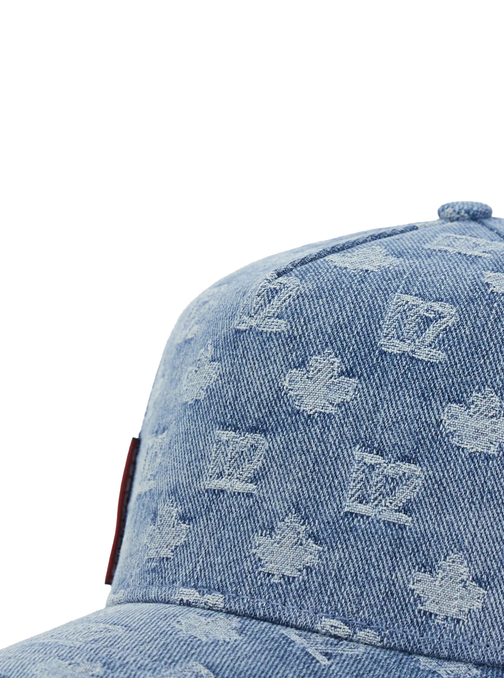 DSQUARED2 Blue Denim All-Over Logo Baseball Cap for Men Light Cotton Hats And Gloves