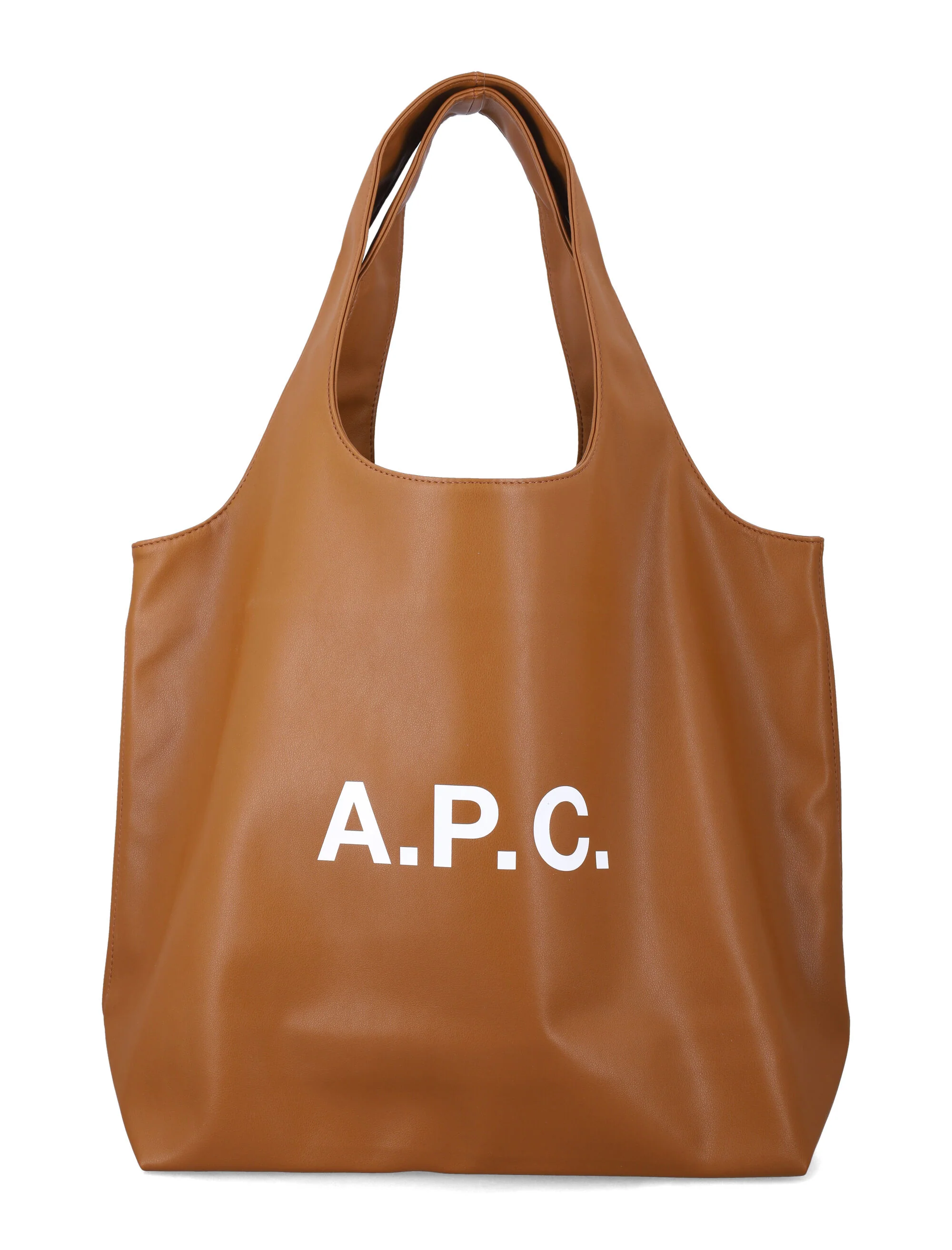 A.P.C. Ninon tote bag with logo Camel Polyurethane