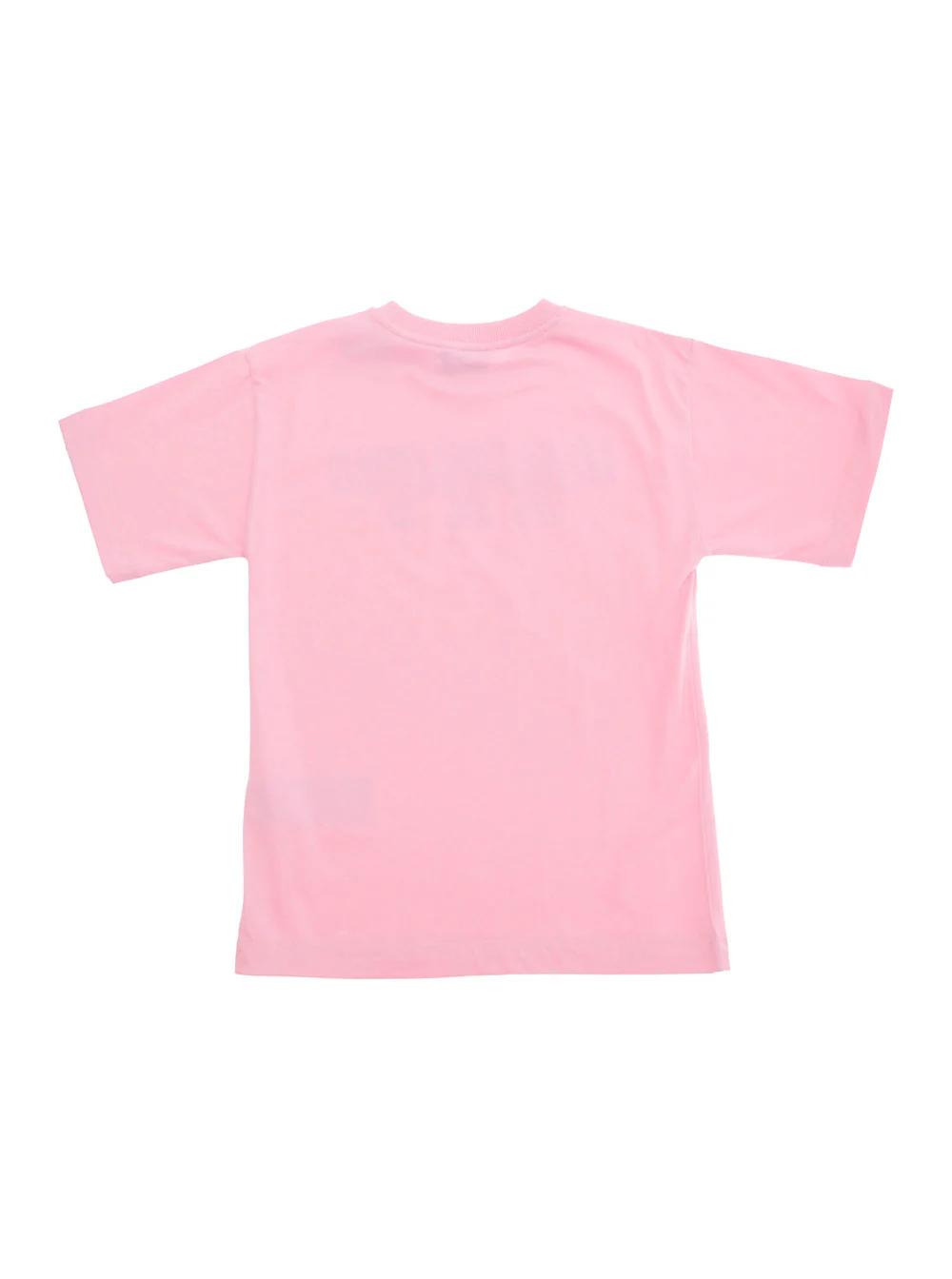 Moschino Kids Pink T-Shirt With Logo Lettering Print Cotton Girl Tshirts And Polo Shirts