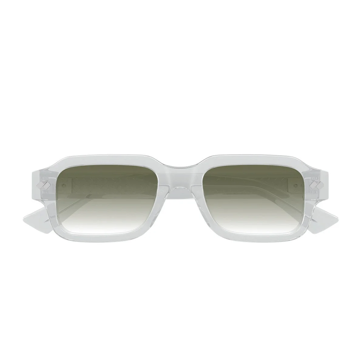Bottega Veneta Bv1442s Linea Intrecciato Transparent Grey Acetato Riciclato Sunglasses