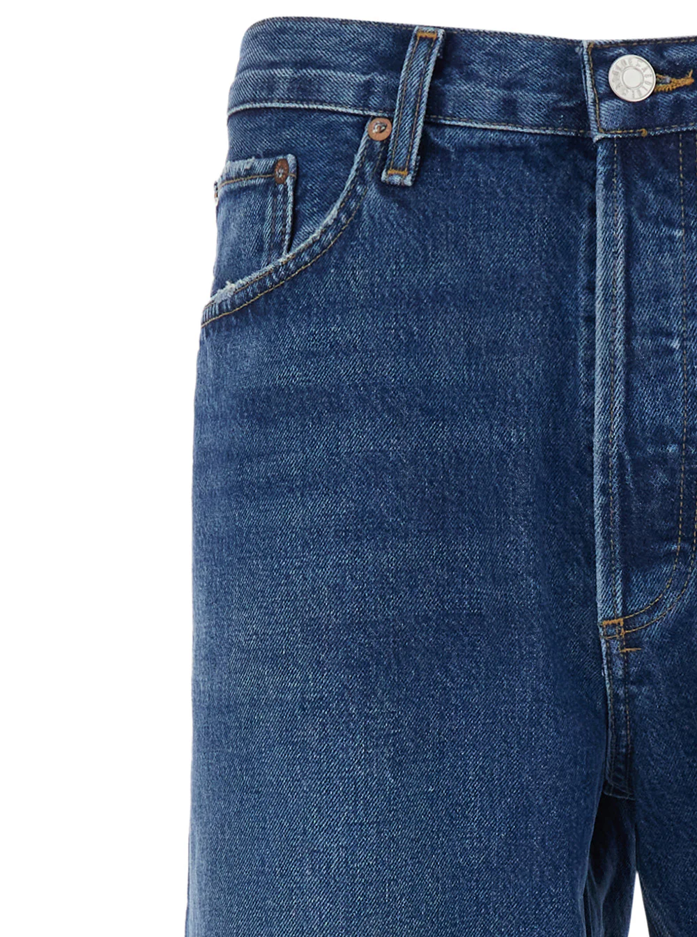 Agolde Mens 90s Jeans with Five-Pocket Design in Blue Denim Blu Regenerative Cotton