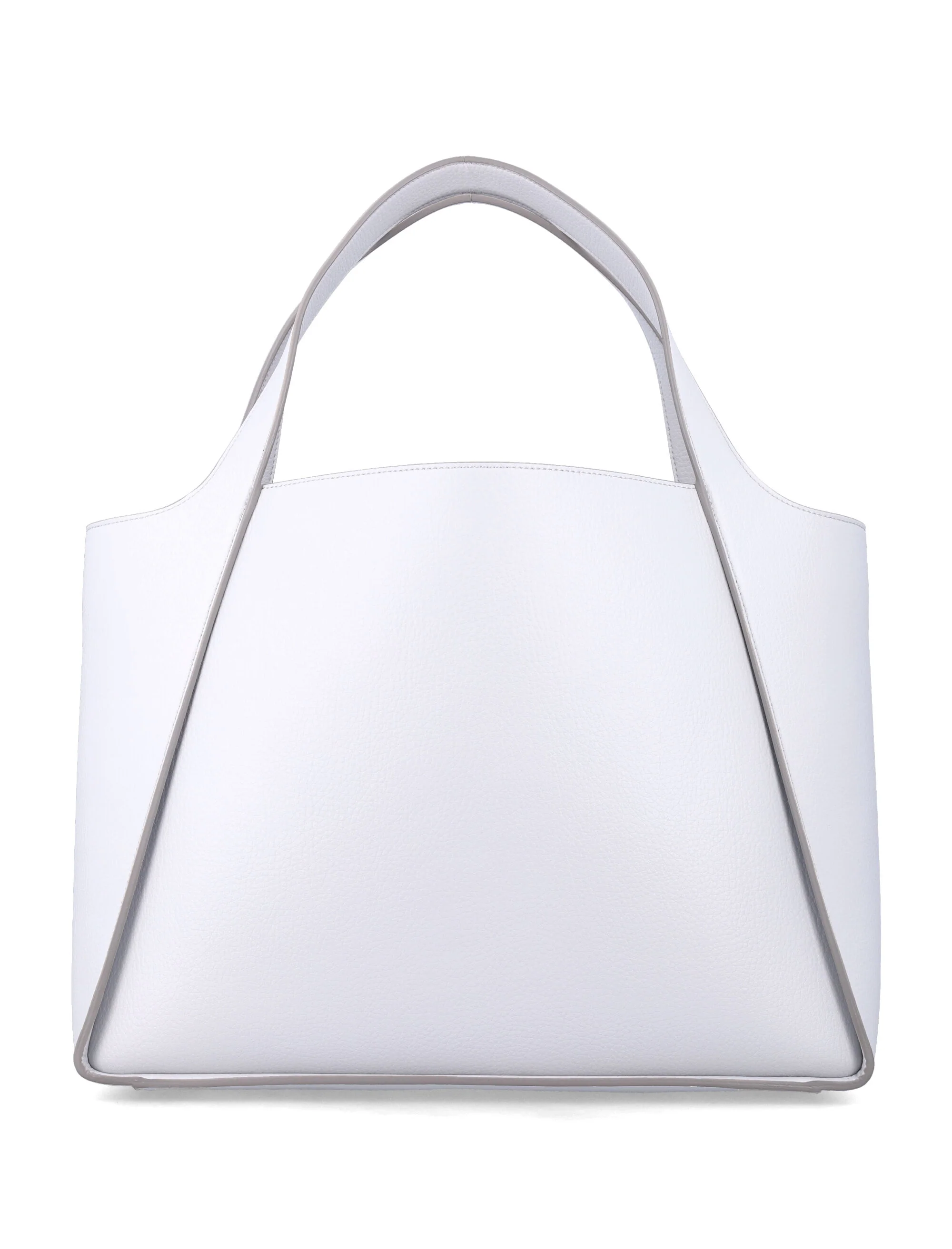 Stella McCartney Logo Tote Pearl Grey Polyamide