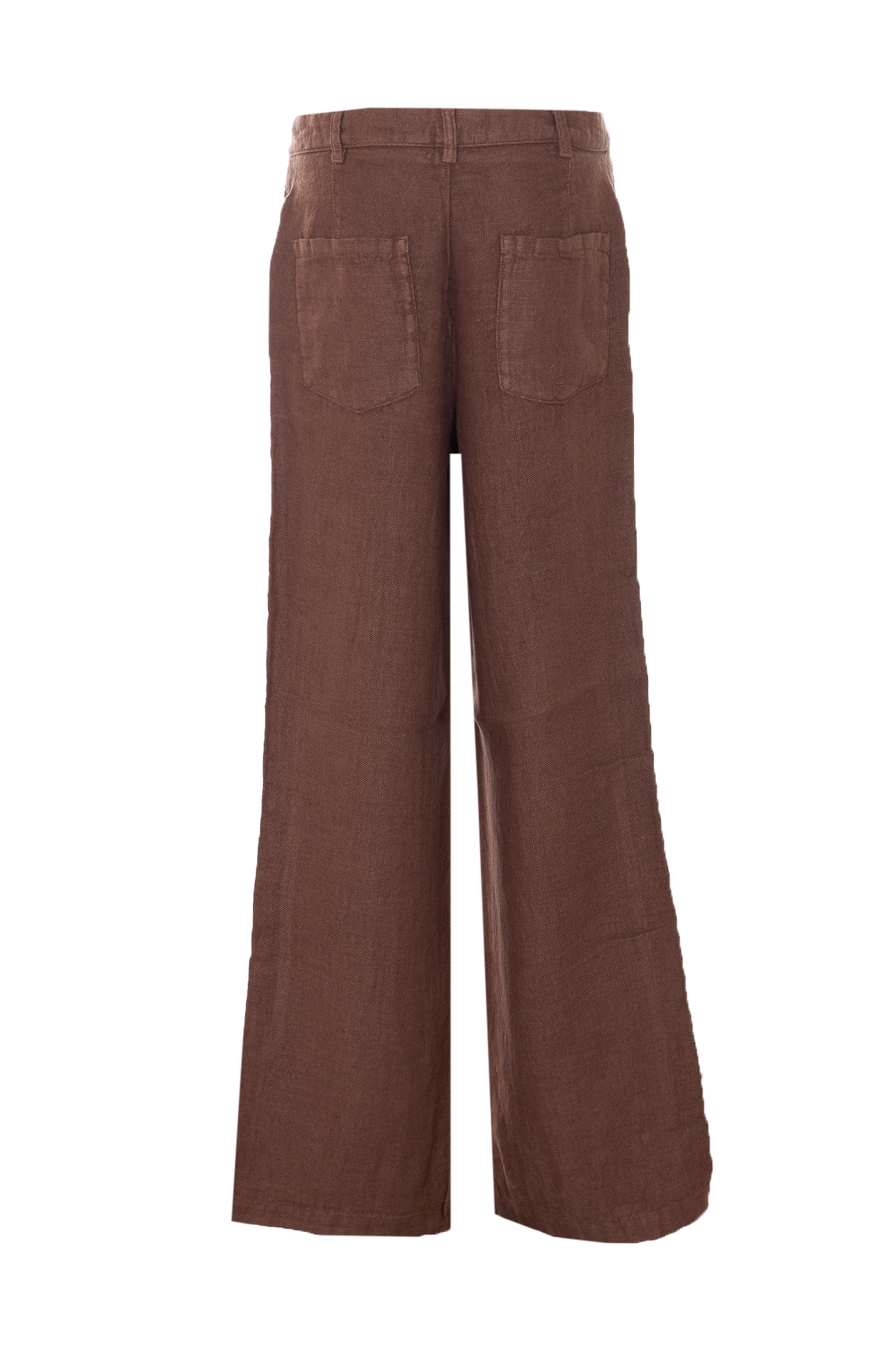 True Avenue Trousers Brown Linen