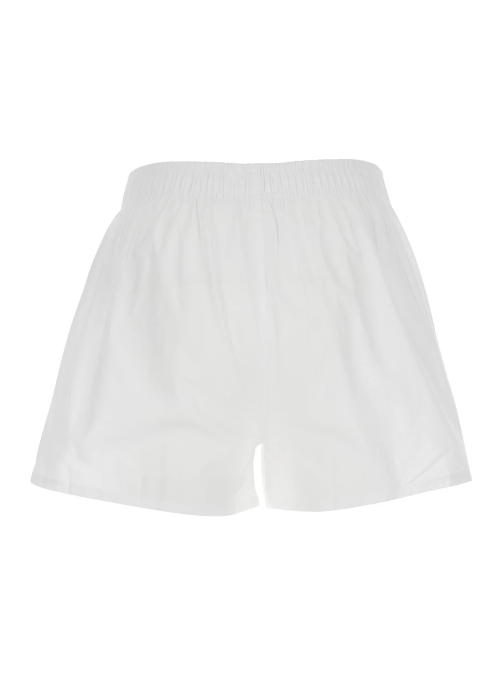 AMI Paris white Shorts with elasticated waist and ADC logo on the front in cotton for men Bermuda