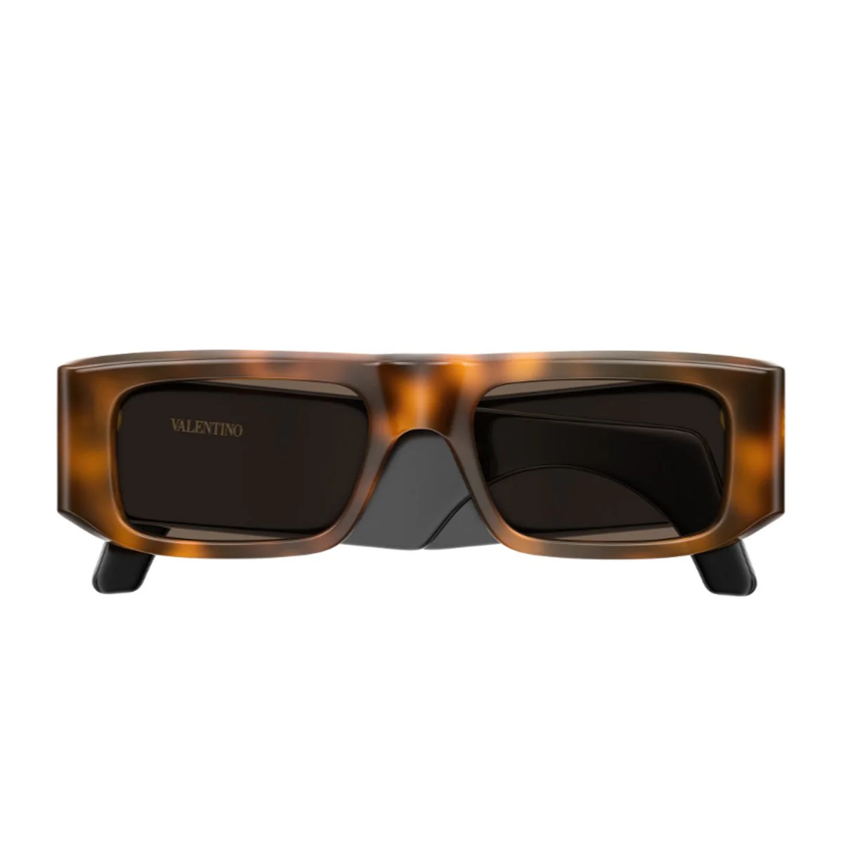 Ottica Lucciola Valentino Vg005s Linea V Logo Havana Acetato Riciclato Sunglasses