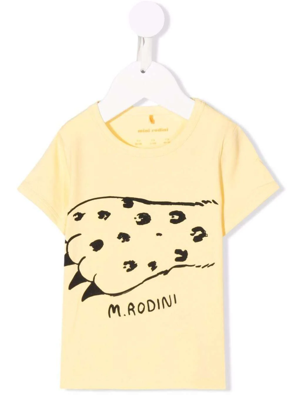 Mini Rodini Kids Girls Yellow Mount Kilimanjaro Organic Coatton T-Shirt Cotton Elastane Tshirts And Polo Shirts