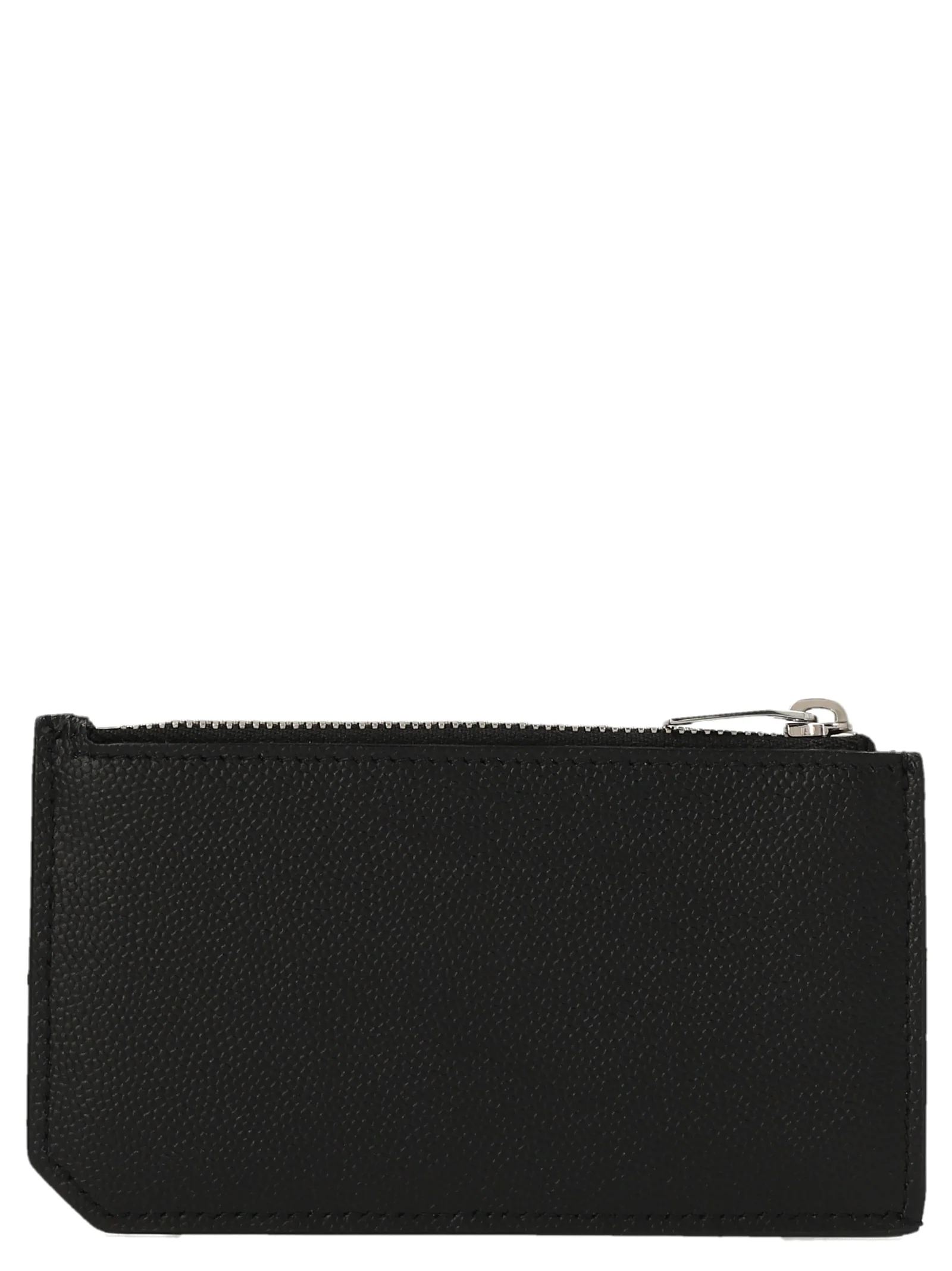 Saint Laurent Fragments card holder Black Calf Leather (bos Taurus) Wallets, Holders