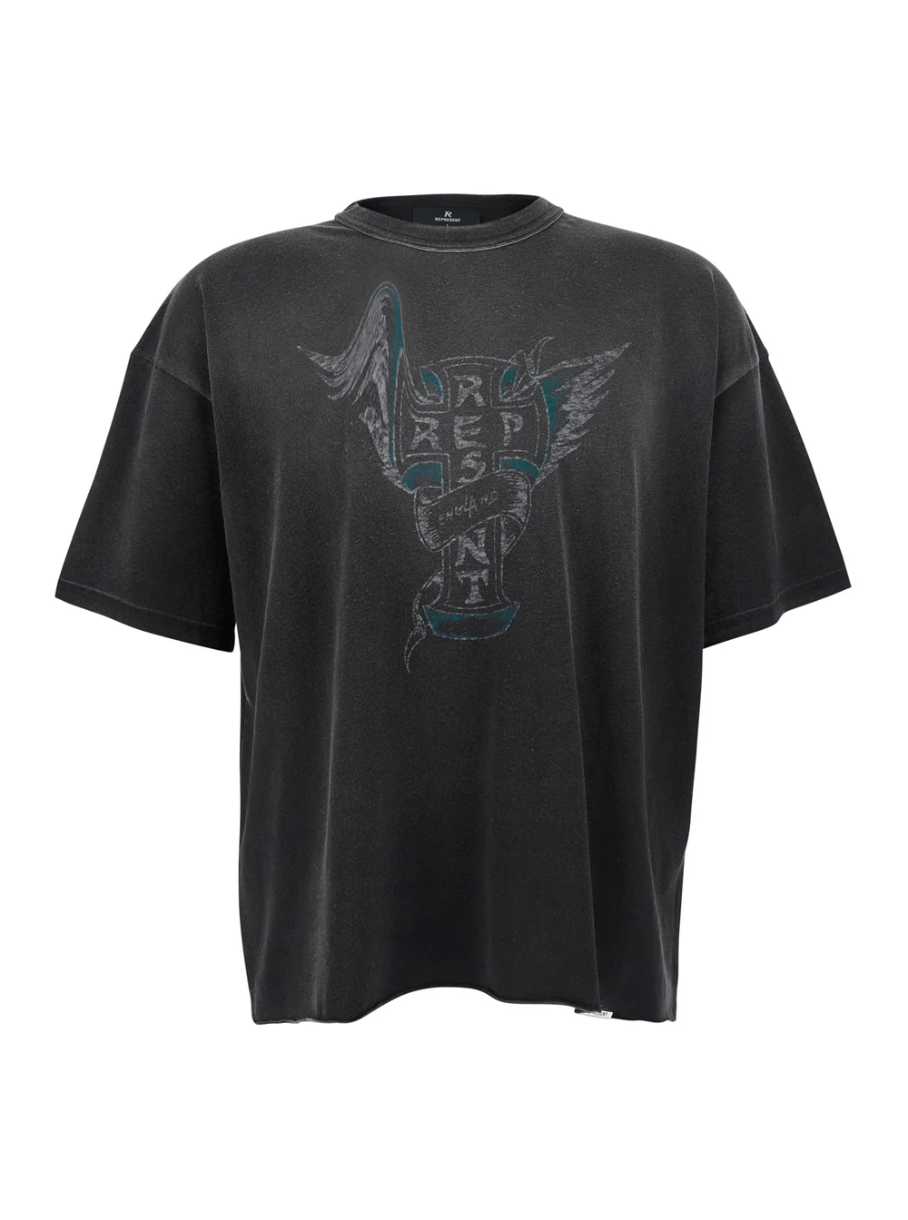 Represent T-Shirt Westside With Round Neck And Short Sleeves Black Unisex Tshirts Polo Shirts