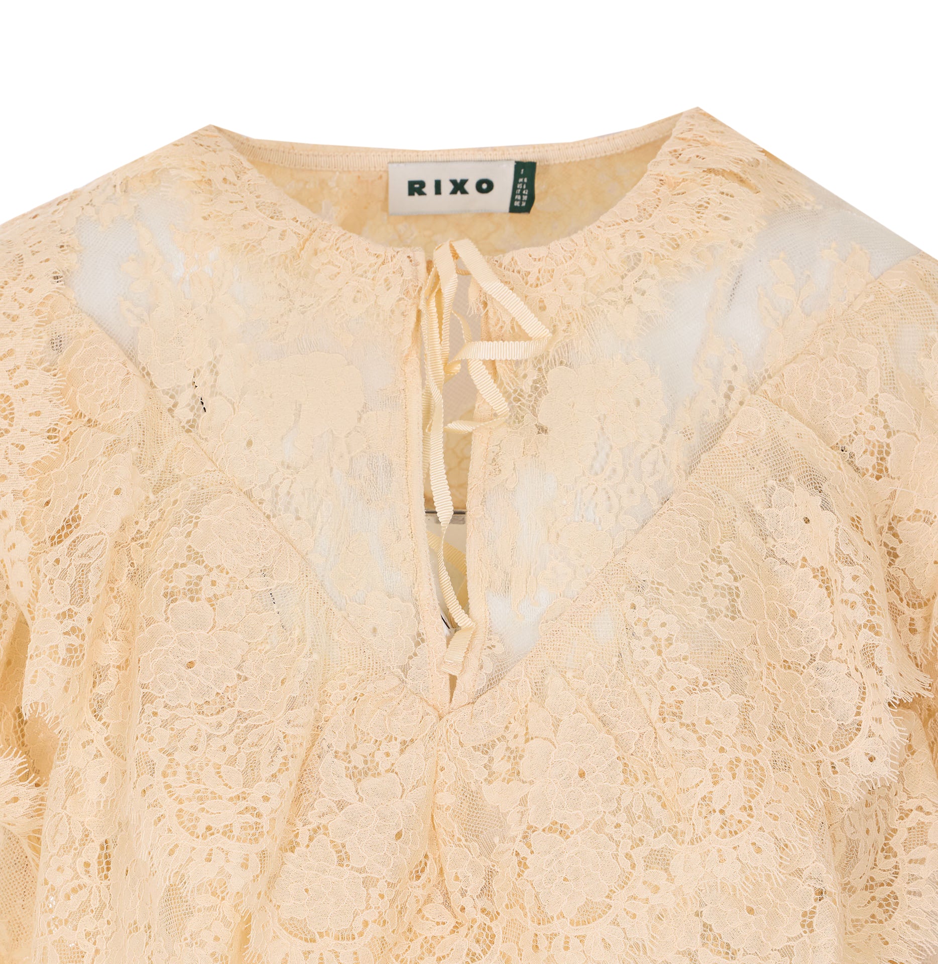 Rixo Top Beige Polyamide