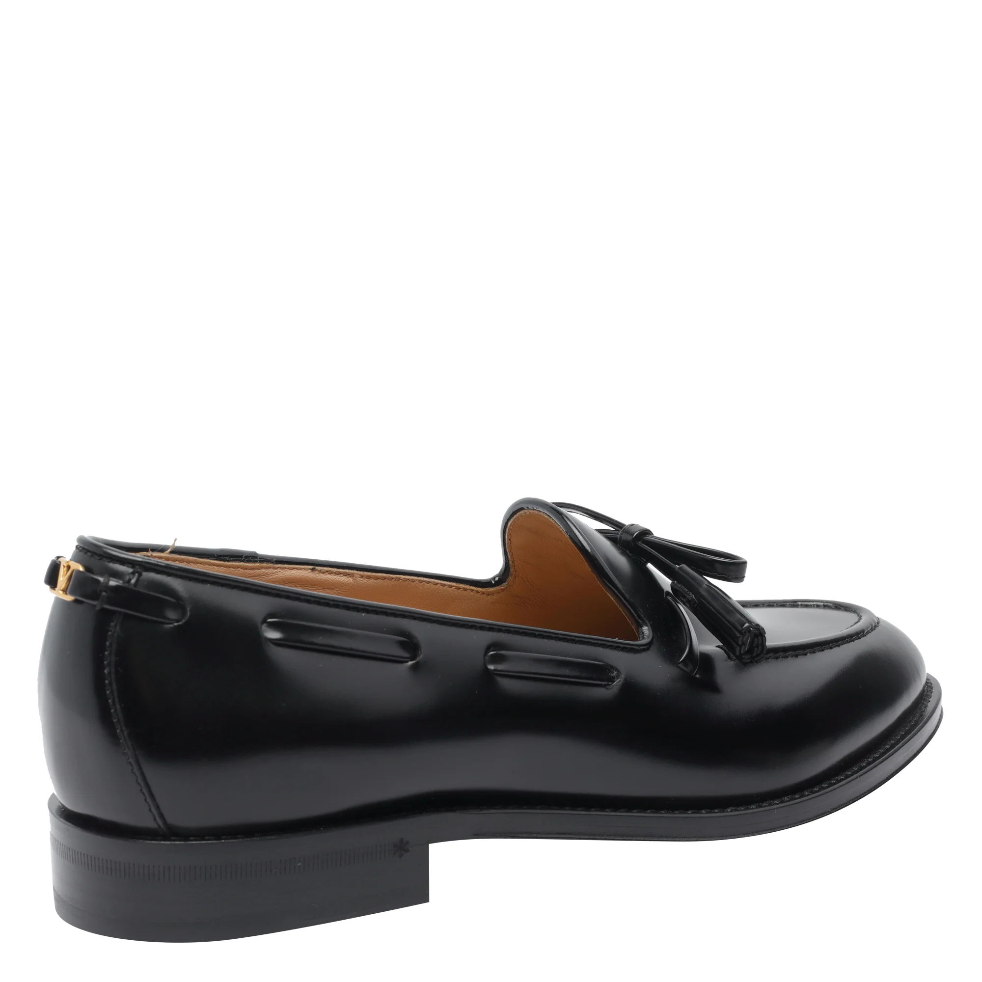 Valentino Garavani Flat shoes Black Calf Leather/leather Sole